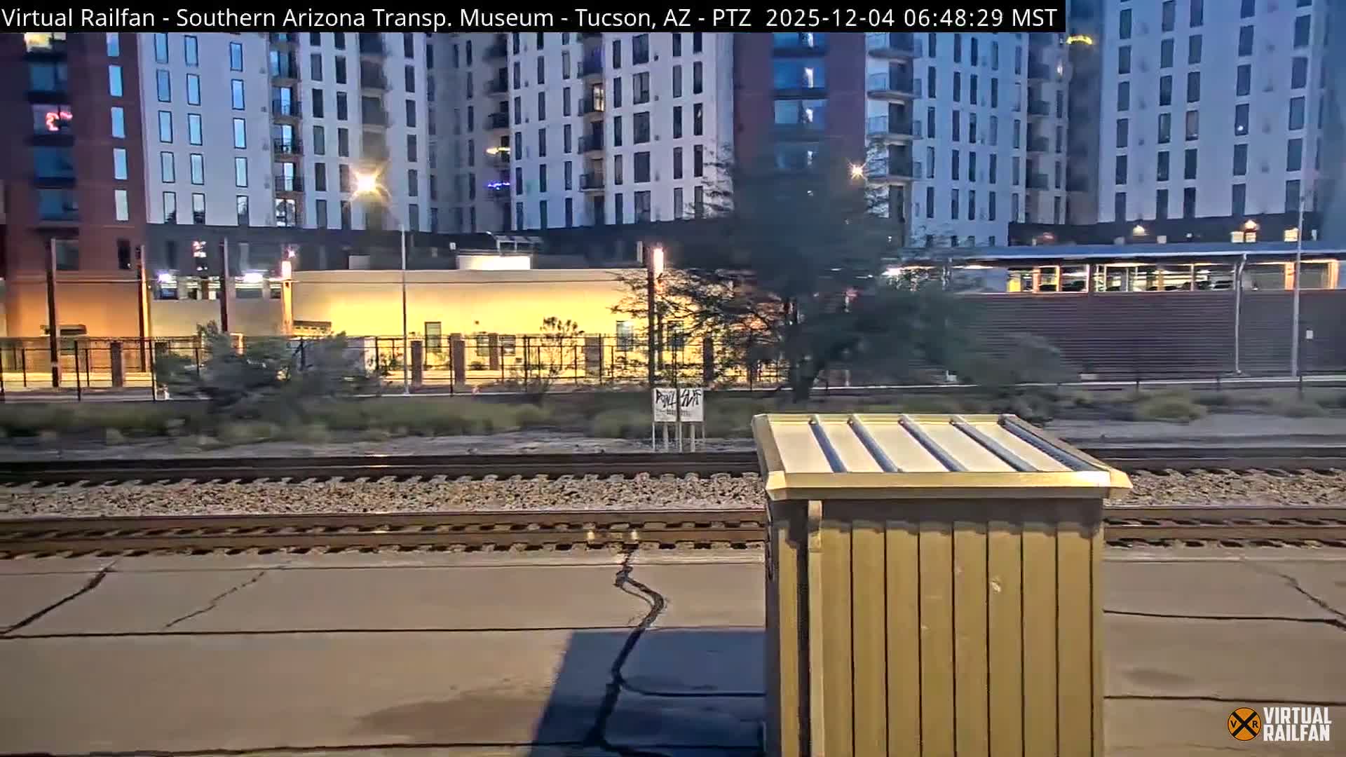 Tucson City & Tucson Transportation Museum & Amtrak  Station Railroad Crossing Live Cam - Tucson, Pima,  Arizona, USA