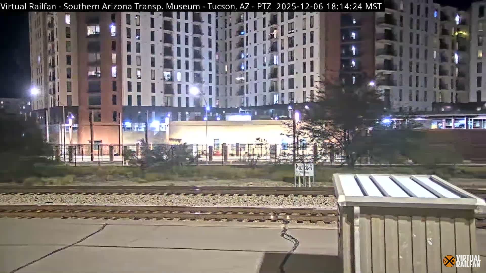 Tucson City & Tucson Transportation Museum & Amtrak  Station Railroad Crossing Live Cam - Tucson, Pima,  Arizona, USA