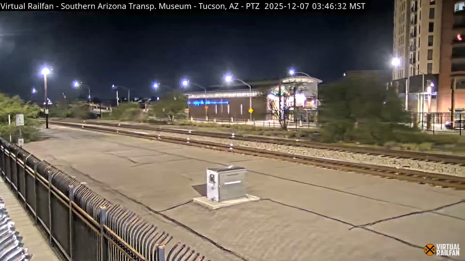 Tucson City & Tucson Transportation Museum & Amtrak  Station Railroad Crossing Live Cam - Tucson, Pima,  Arizona, USA