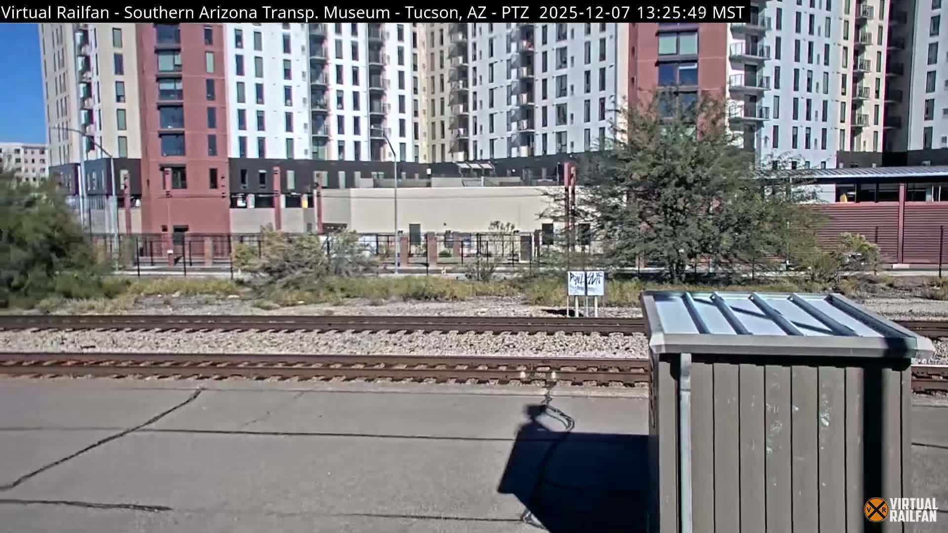 Tucson City & Tucson Transportation Museum & Amtrak  Station Railroad Crossing Live Cam - Tucson, Pima,  Arizona, USA