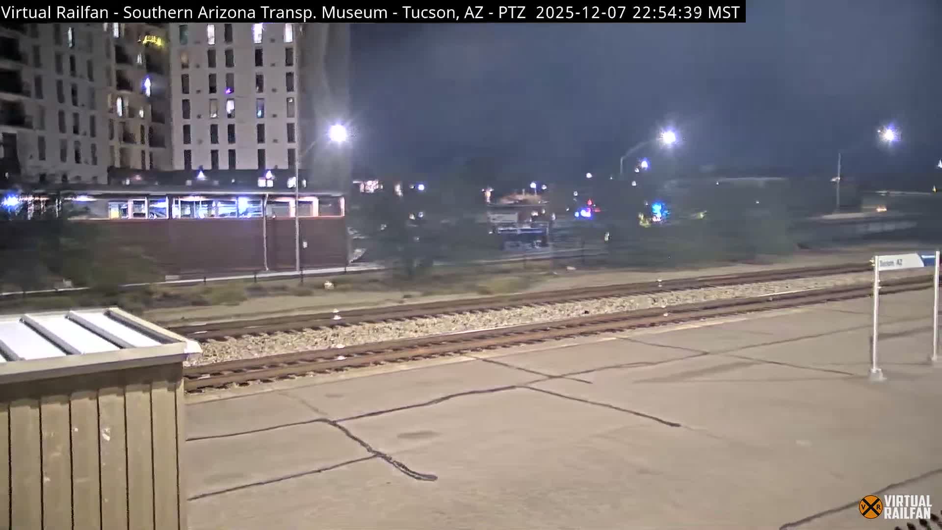 Tucson City & Tucson Transportation Museum & Amtrak  Station Railroad Crossing Live Cam - Tucson, Pima,  Arizona, USA