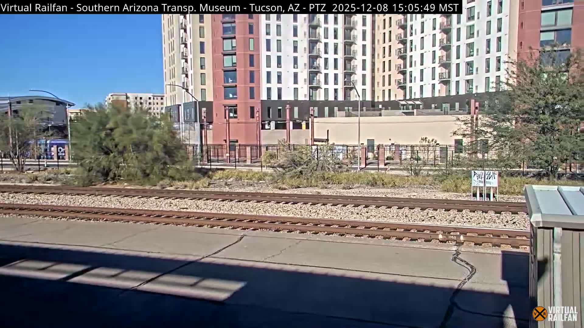 Tucson City & Tucson Transportation Museum & Amtrak  Station Railroad Crossing Live Cam - Tucson, Pima,  Arizona, USA