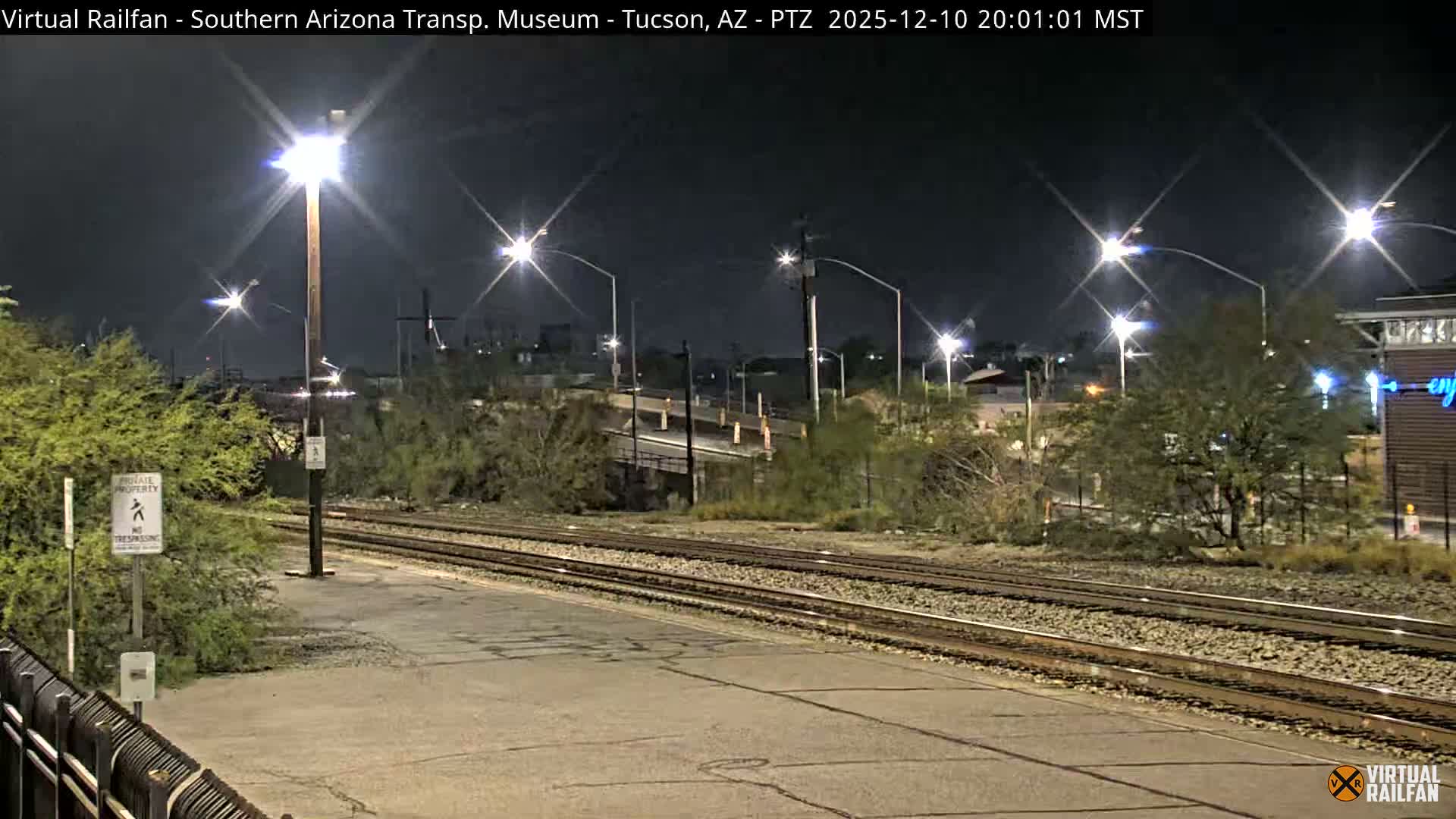 Tucson City & Tucson Transportation Museum & Amtrak  Station Railroad Crossing Live Cam - Tucson, Pima,  Arizona, USA