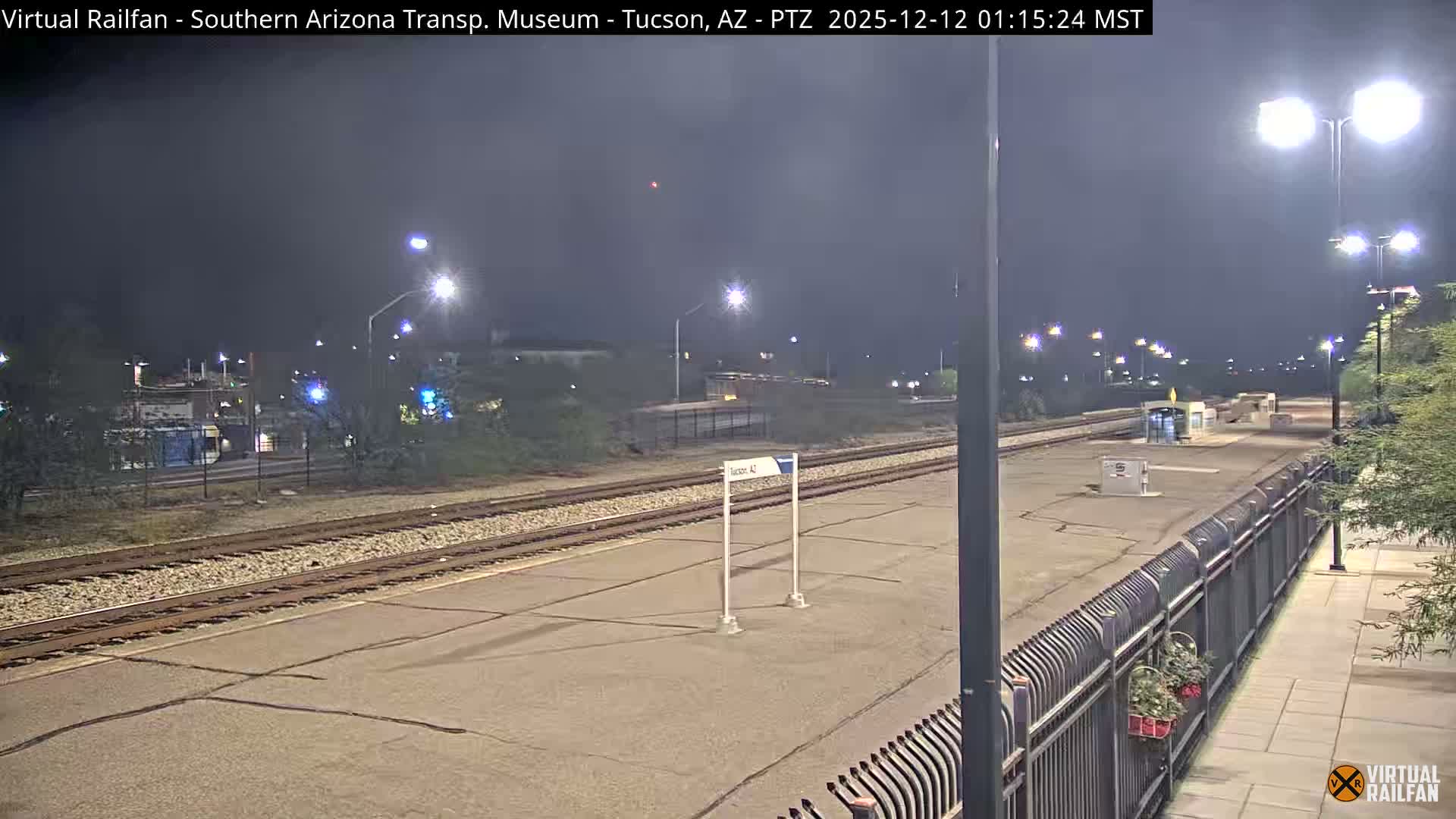 Tucson City & Tucson Transportation Museum & Amtrak  Station Railroad Crossing Live Cam - Tucson, Pima,  Arizona, USA