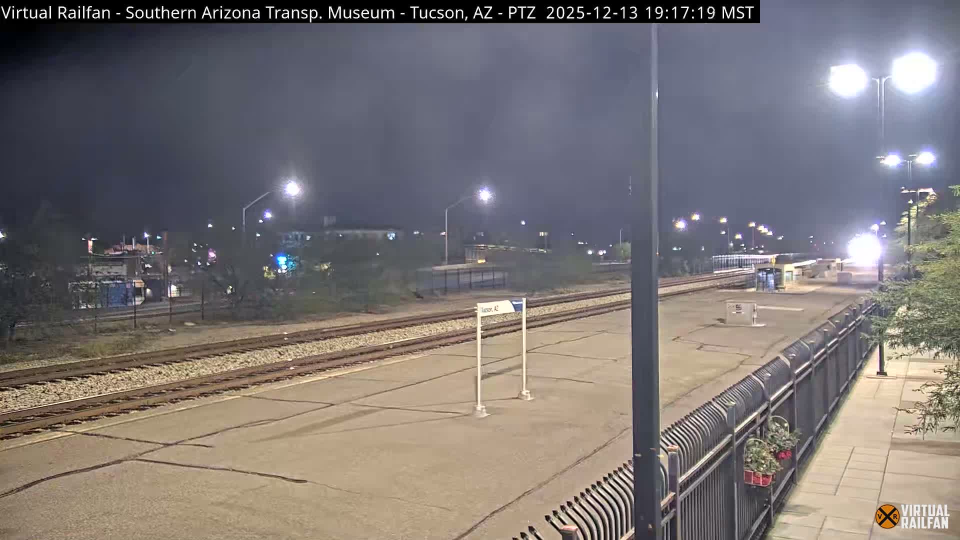 Tucson City & Tucson Transportation Museum & Amtrak  Station Railroad Crossing Live Cam - Tucson, Pima,  Arizona, USA