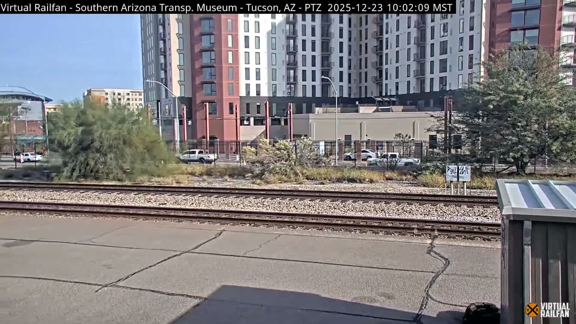 Tucson City & Tucson Transportation Museum & Amtrak  Station Railroad Crossing Live Cam - Tucson, Pima,  Arizona, USA