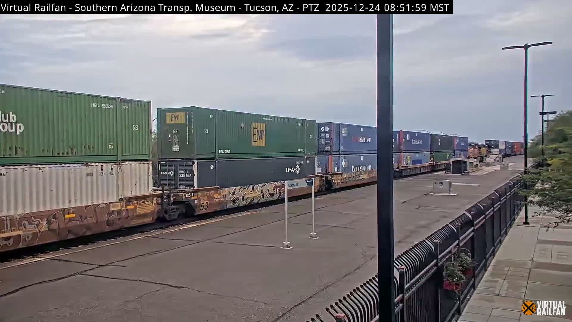 Tucson City & Tucson Transportation Museum & Amtrak  Station Railroad Crossing Live Cam - Tucson, Pima,  Arizona, USA