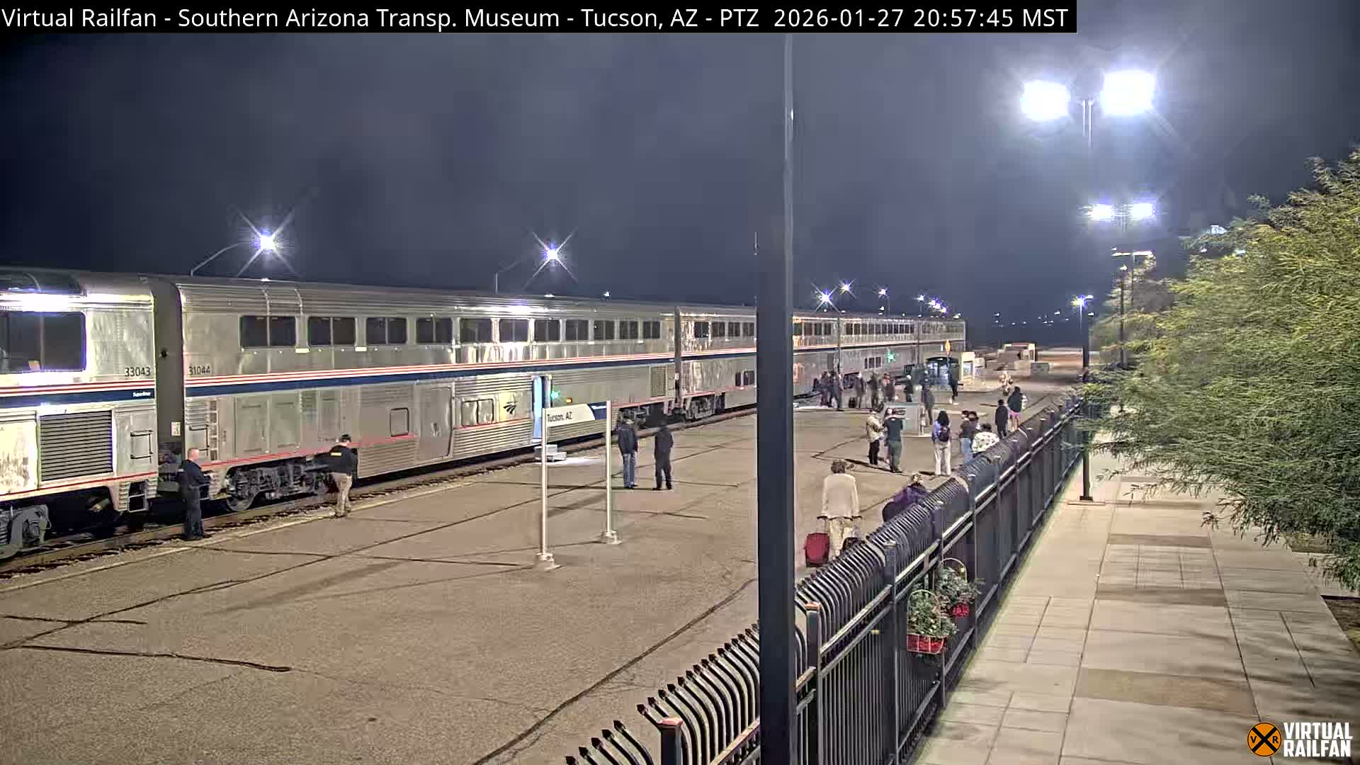 Tucson City & Tucson Transportation Museum & Amtrak  Station Railroad Crossing Live Cam - Tucson, Pima,  Arizona, USA
