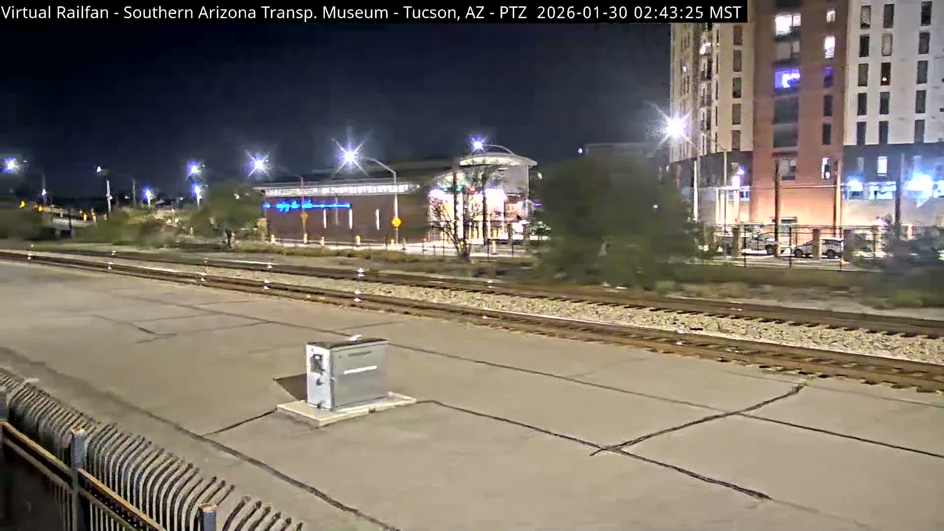 Tucson City & Tucson Transportation Museum & Amtrak  Station Railroad Crossing Live Cam - Tucson, Pima,  Arizona, USA