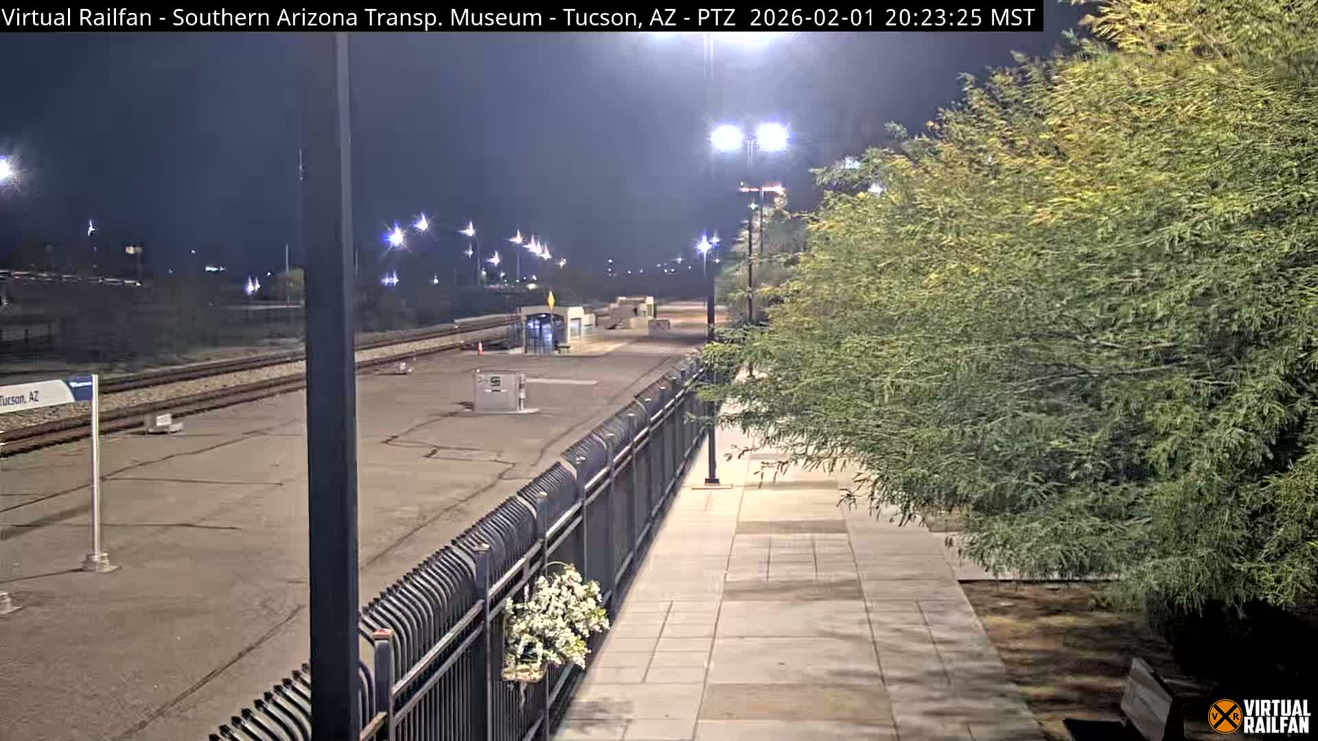 Tucson City & Tucson Transportation Museum & Amtrak  Station Railroad Crossing Live Cam - Tucson, Pima,  Arizona, USA