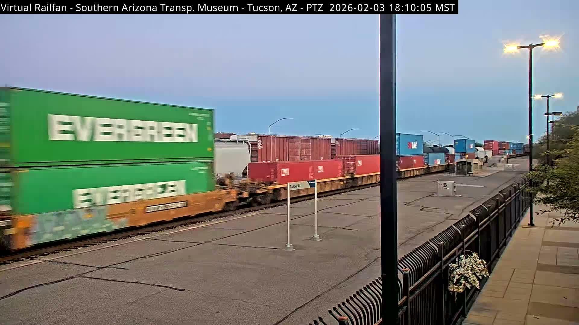 Tucson City & Tucson Transportation Museum & Amtrak  Station Railroad Crossing Live Cam - Tucson, Pima,  Arizona, USA