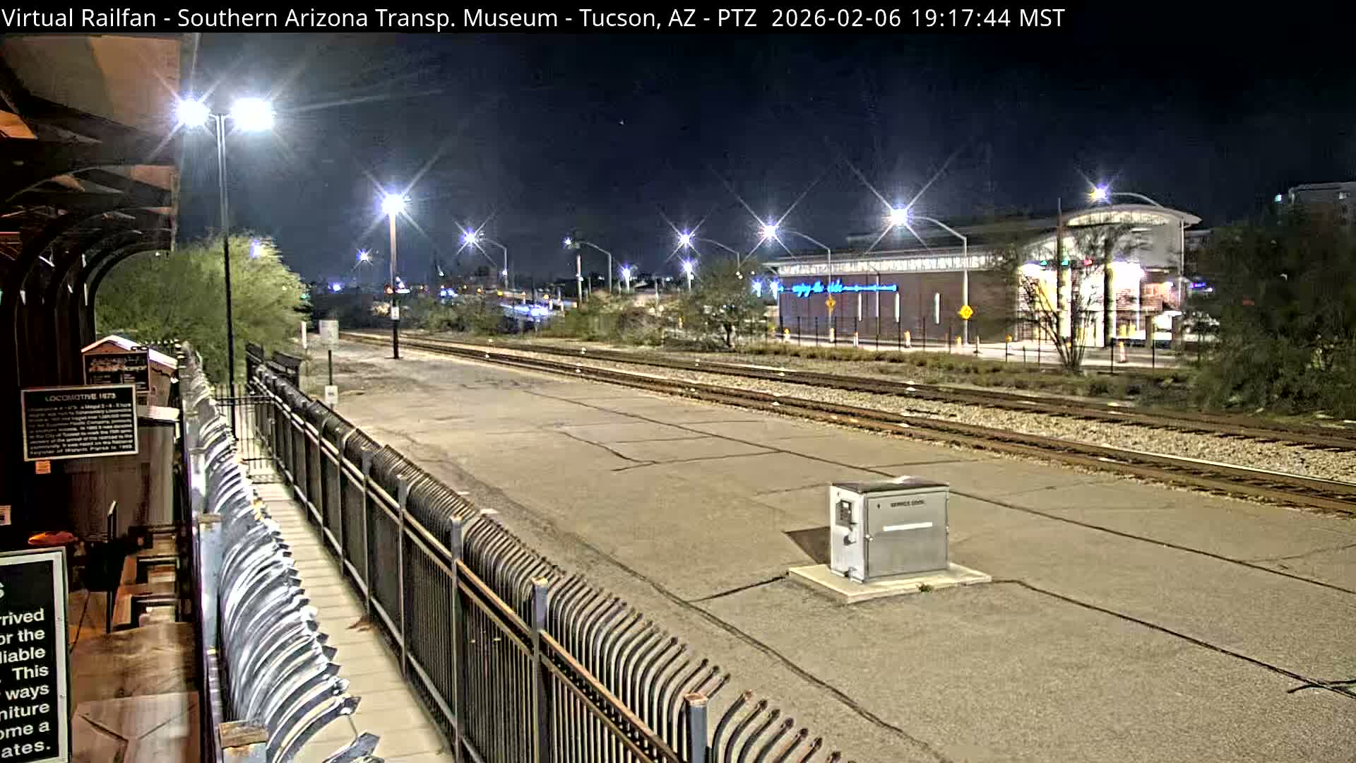 Tucson City & Tucson Transportation Museum & Amtrak  Station Railroad Crossing Live Cam - Tucson, Pima,  Arizona, USA