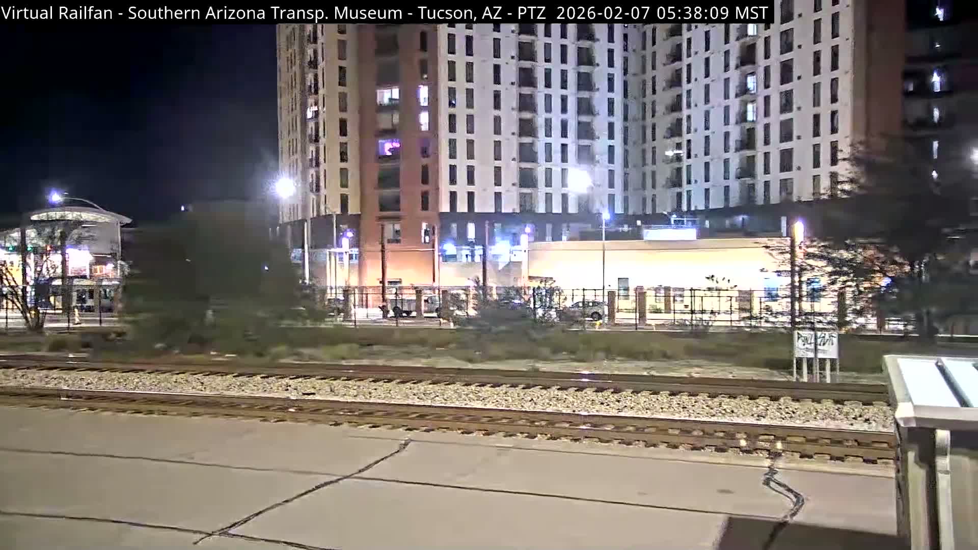 Tucson City & Tucson Transportation Museum & Amtrak  Station Railroad Crossing Live Cam - Tucson, Pima,  Arizona, USA