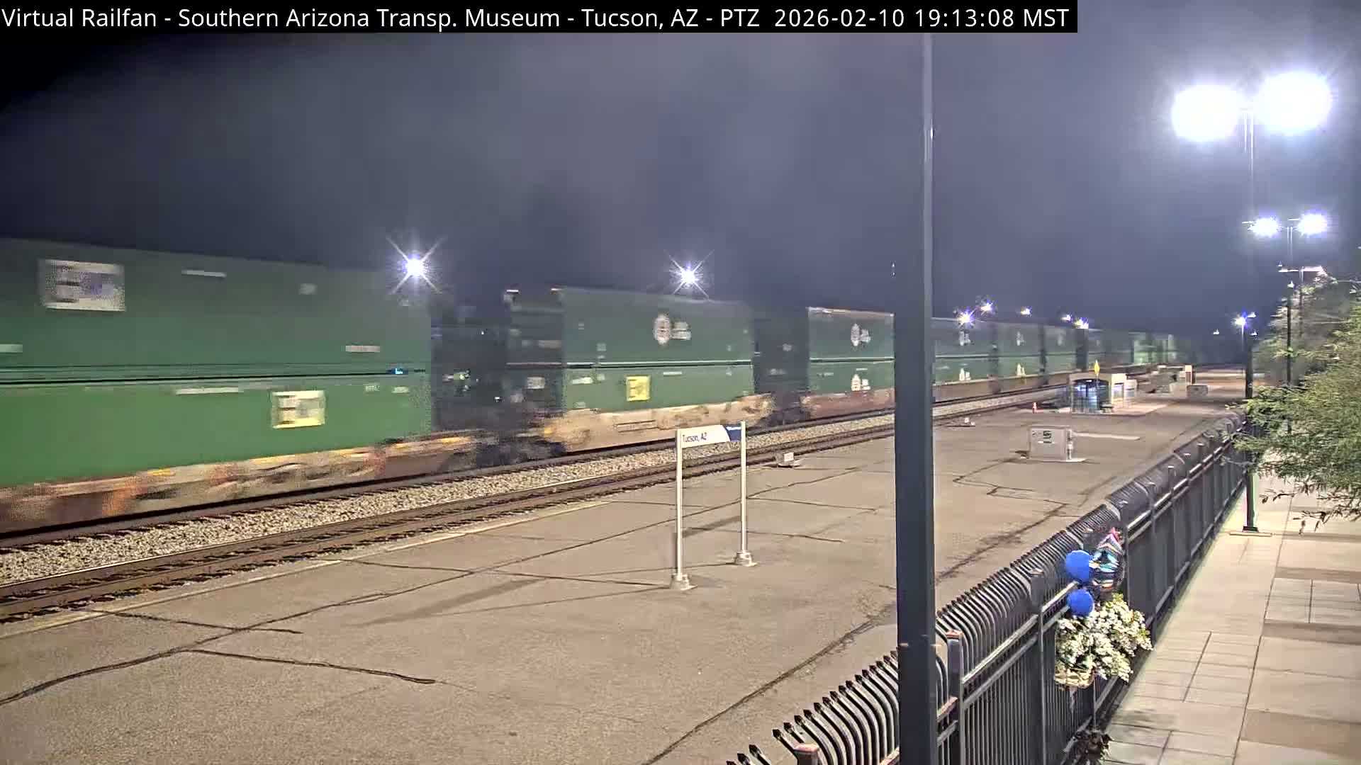 Tucson City & Tucson Transportation Museum & Amtrak  Station Railroad Crossing Live Cam - Tucson, Pima,  Arizona, USA