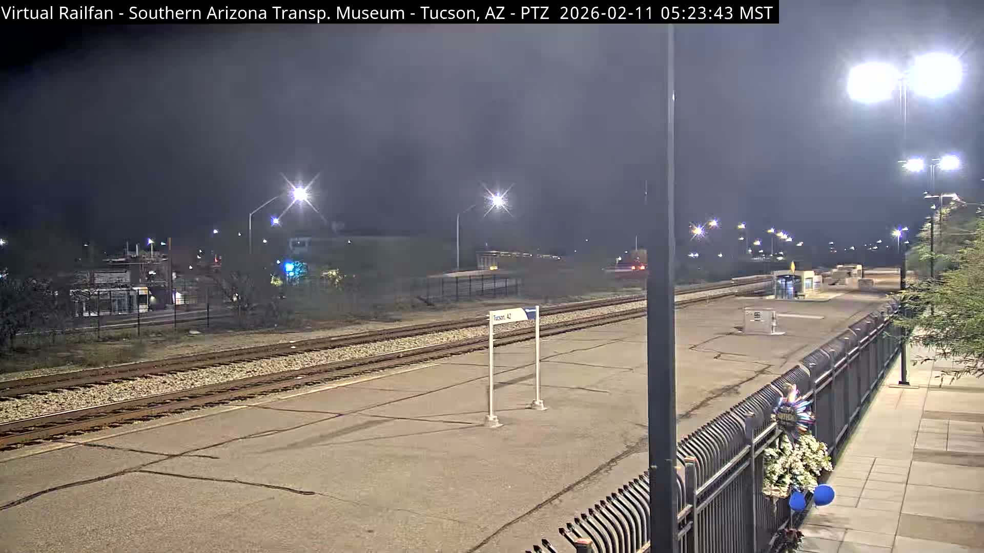Tucson City & Tucson Transportation Museum & Amtrak  Station Railroad Crossing Live Cam - Tucson, Pima,  Arizona, USA