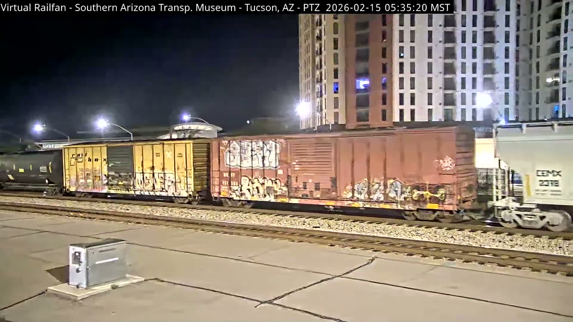 Tucson City & Tucson Transportation Museum & Amtrak  Station Railroad Crossing Live Cam - Tucson, Pima,  Arizona, USA