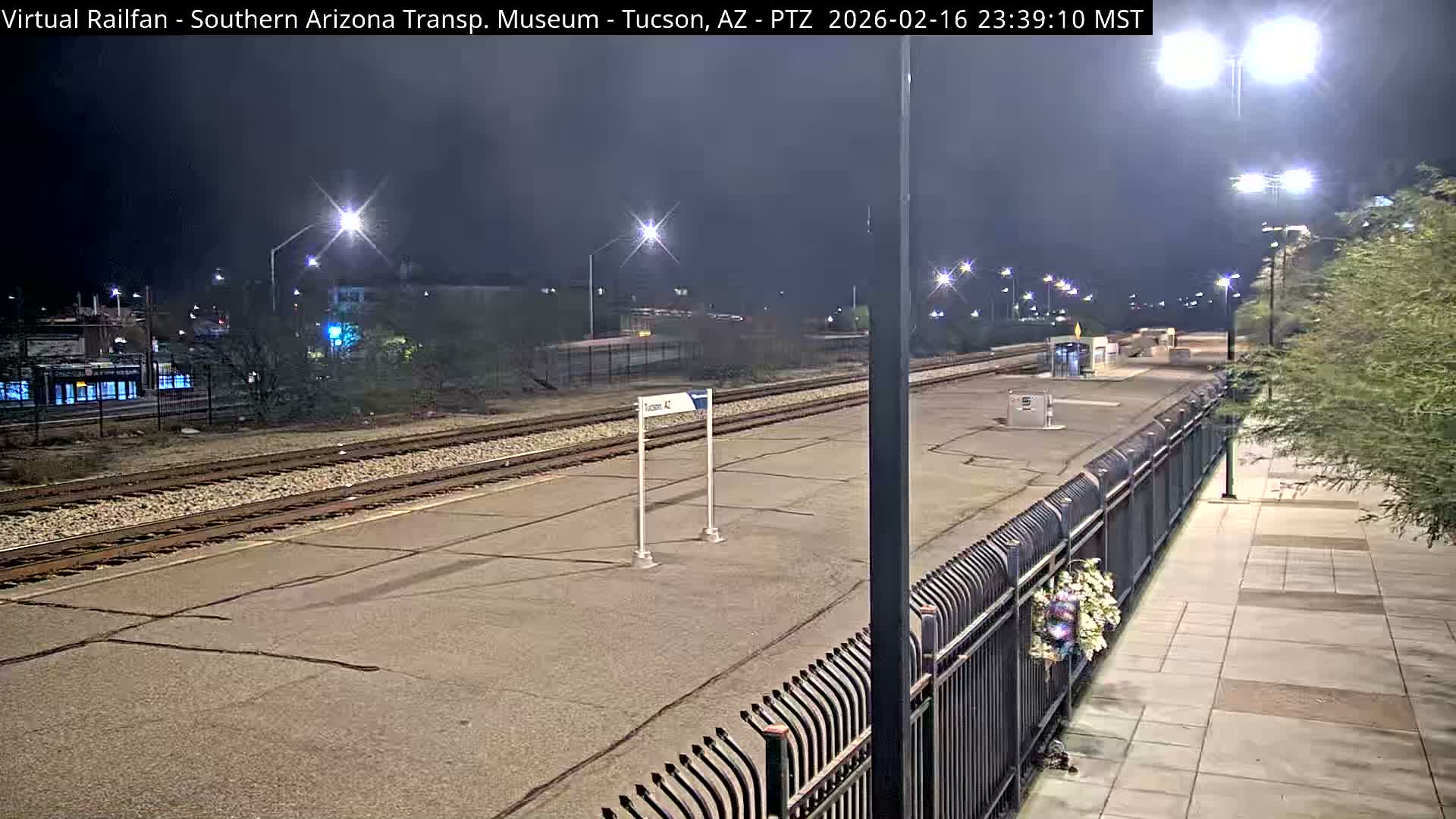 Tucson City & Tucson Transportation Museum & Amtrak  Station Railroad Crossing Live Cam - Tucson, Pima,  Arizona, USA