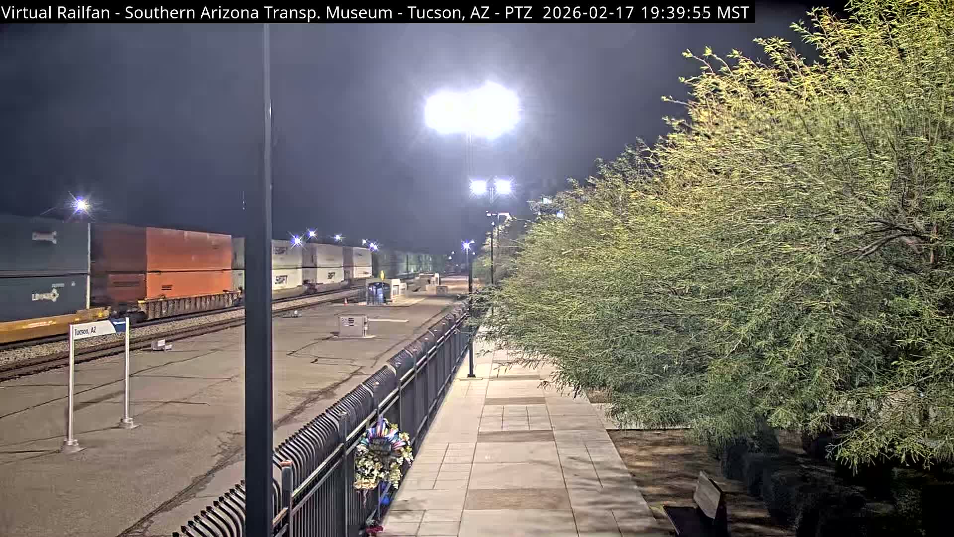 Tucson City & Tucson Transportation Museum & Amtrak  Station Railroad Crossing Live Cam - Tucson, Pima,  Arizona, USA