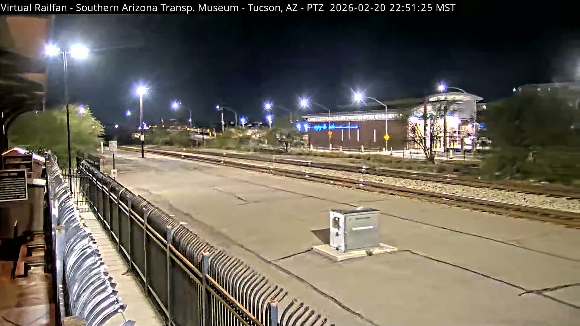 Tucson City & Tucson Transportation Museum & Amtrak  Station Railroad Crossing Live Cam - Tucson, Pima,  Arizona, USA