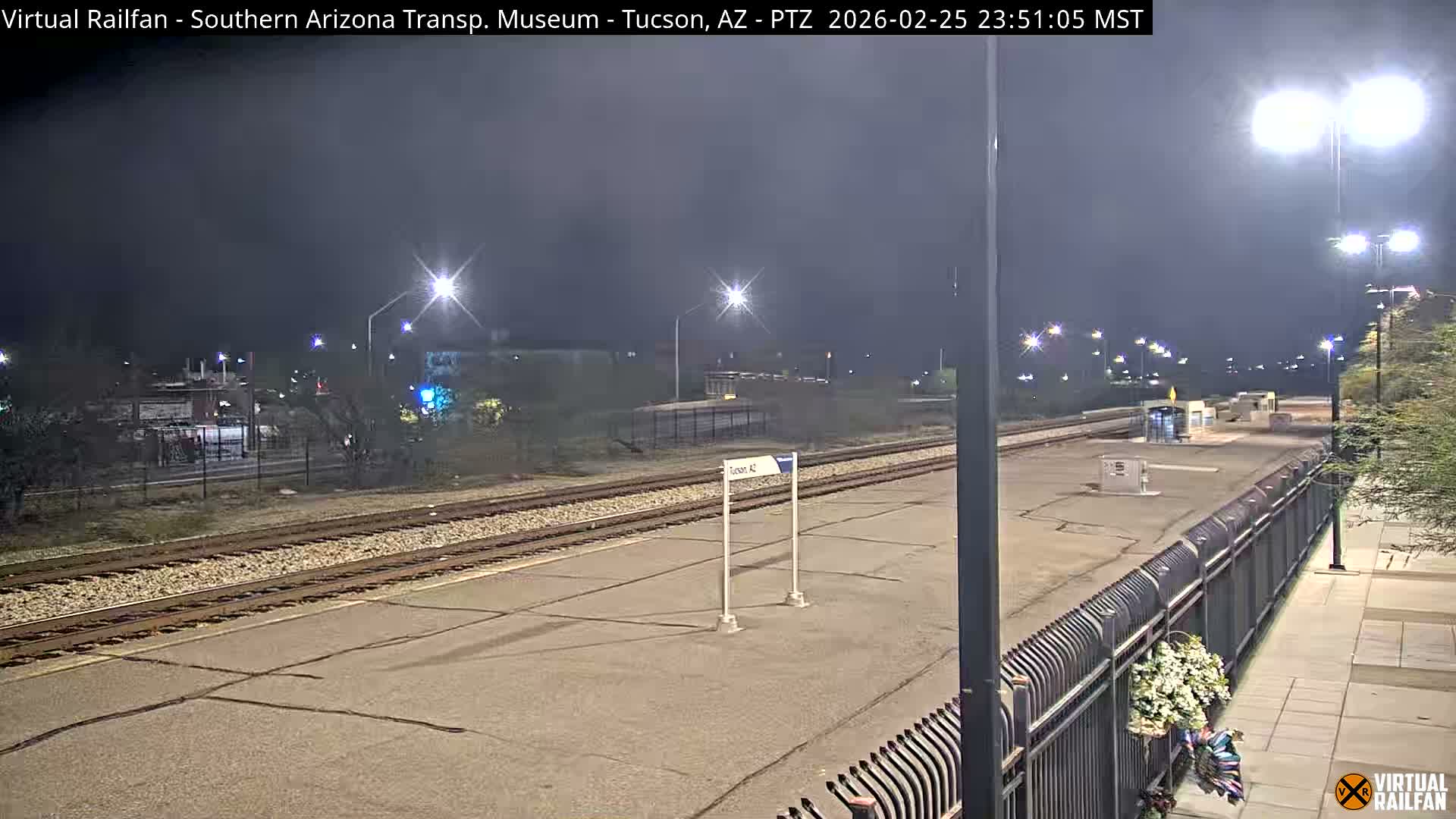 Tucson City & Tucson Transportation Museum & Amtrak  Station Railroad Crossing Live Cam - Tucson, Pima,  Arizona, USA