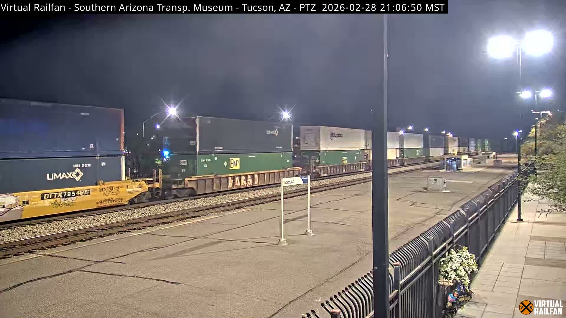 Tucson City & Tucson Transportation Museum & Amtrak  Station Railroad Crossing Live Cam - Tucson, Pima,  Arizona, USA
