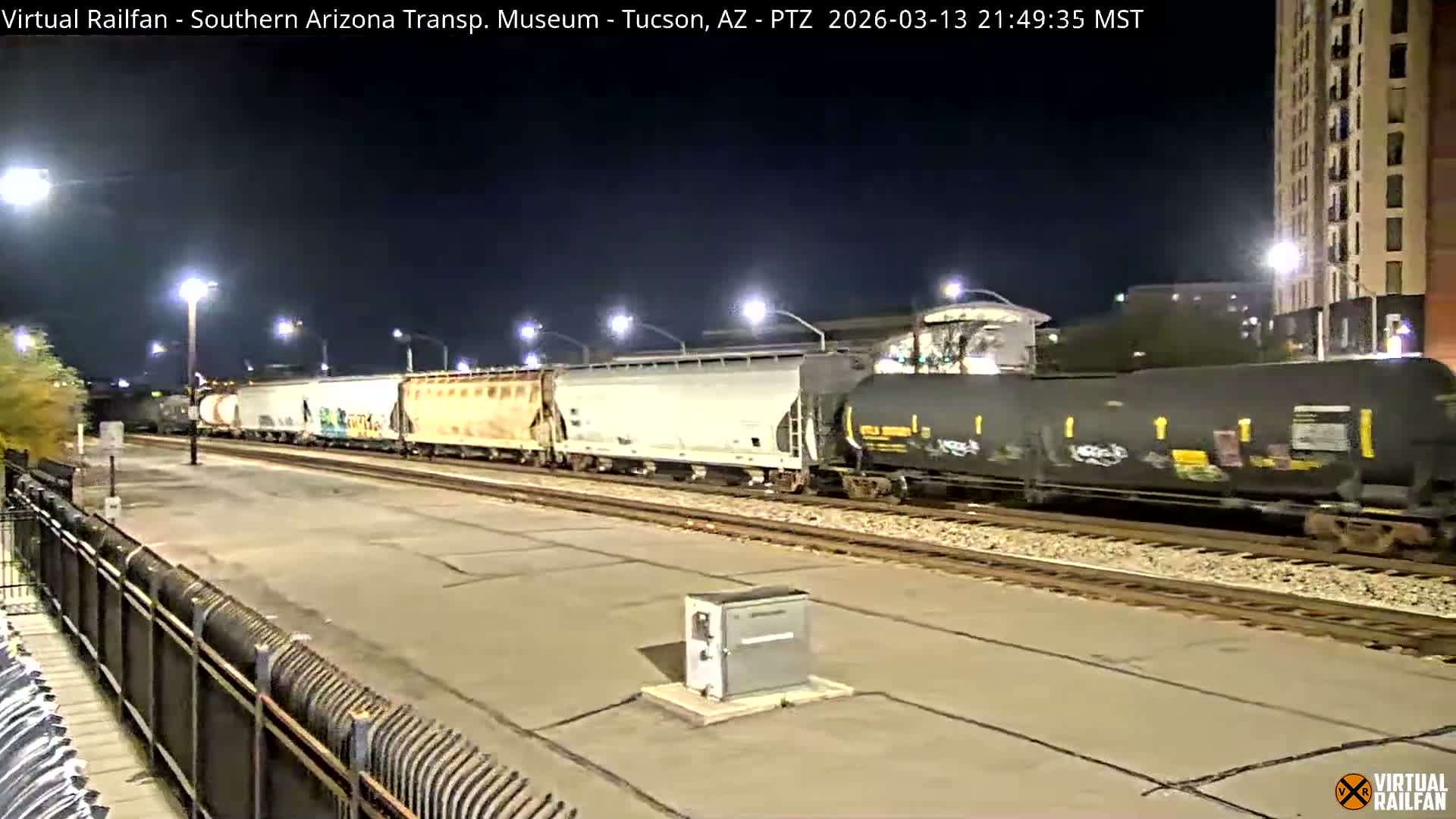 Tucson City & Tucson Transportation Museum & Amtrak  Station Railroad Crossing Live Cam - Tucson, Pima,  Arizona, USA