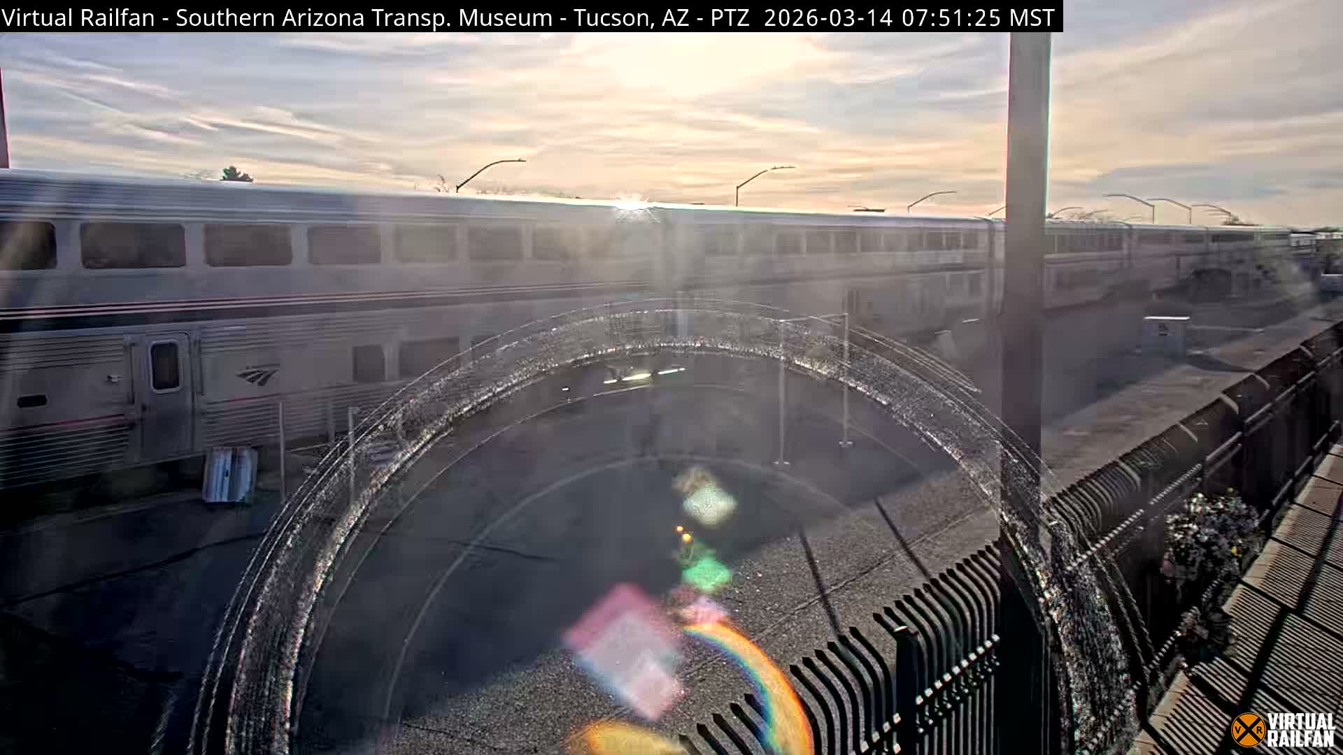 Tucson City & Tucson Transportation Museum & Amtrak  Station Railroad Crossing Live Cam - Tucson, Pima,  Arizona, USA