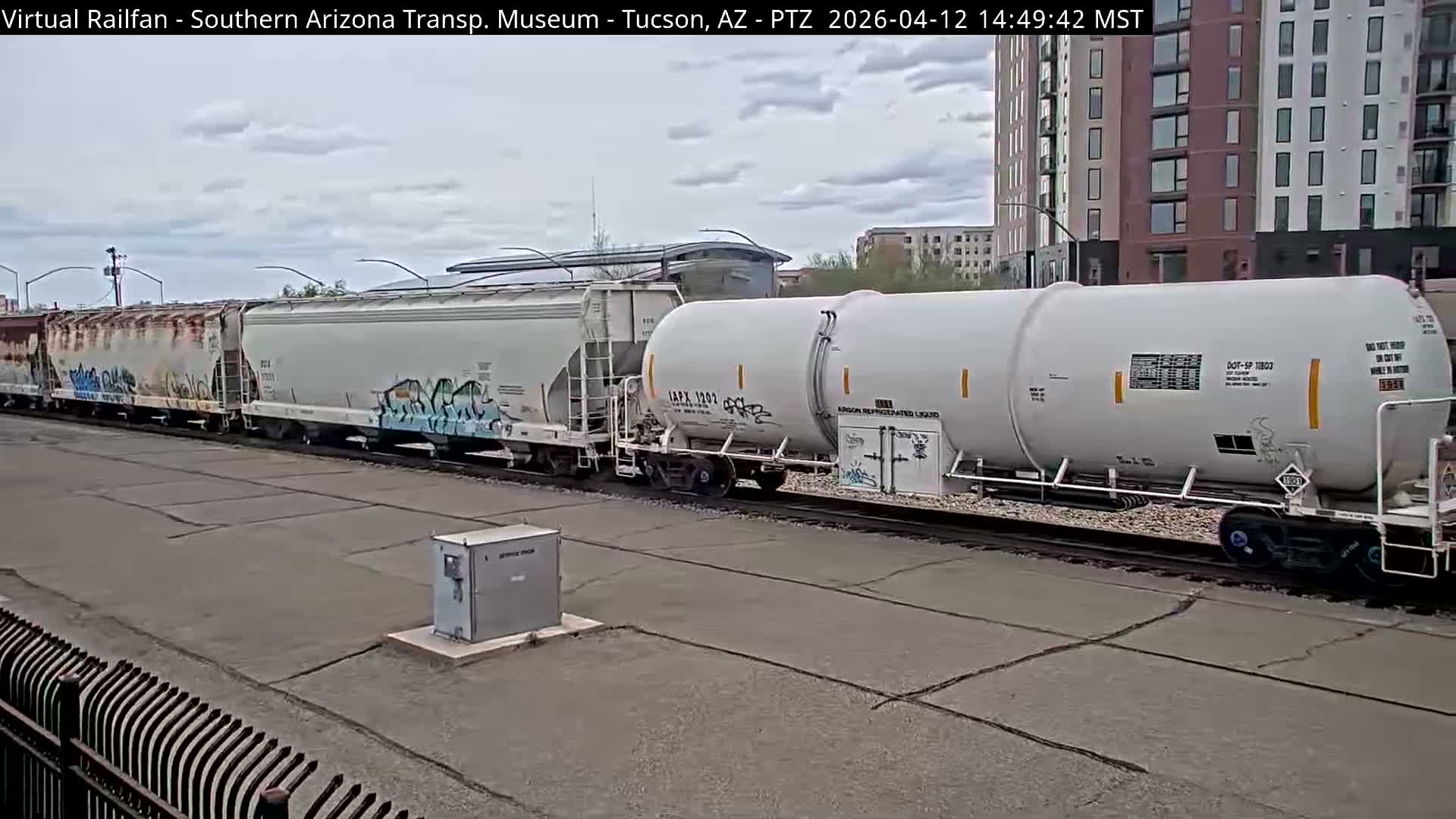 Tucson City & Tucson Transportation Museum & Amtrak  Station Railroad Crossing Live Cam - Tucson, Pima,  Arizona, USA