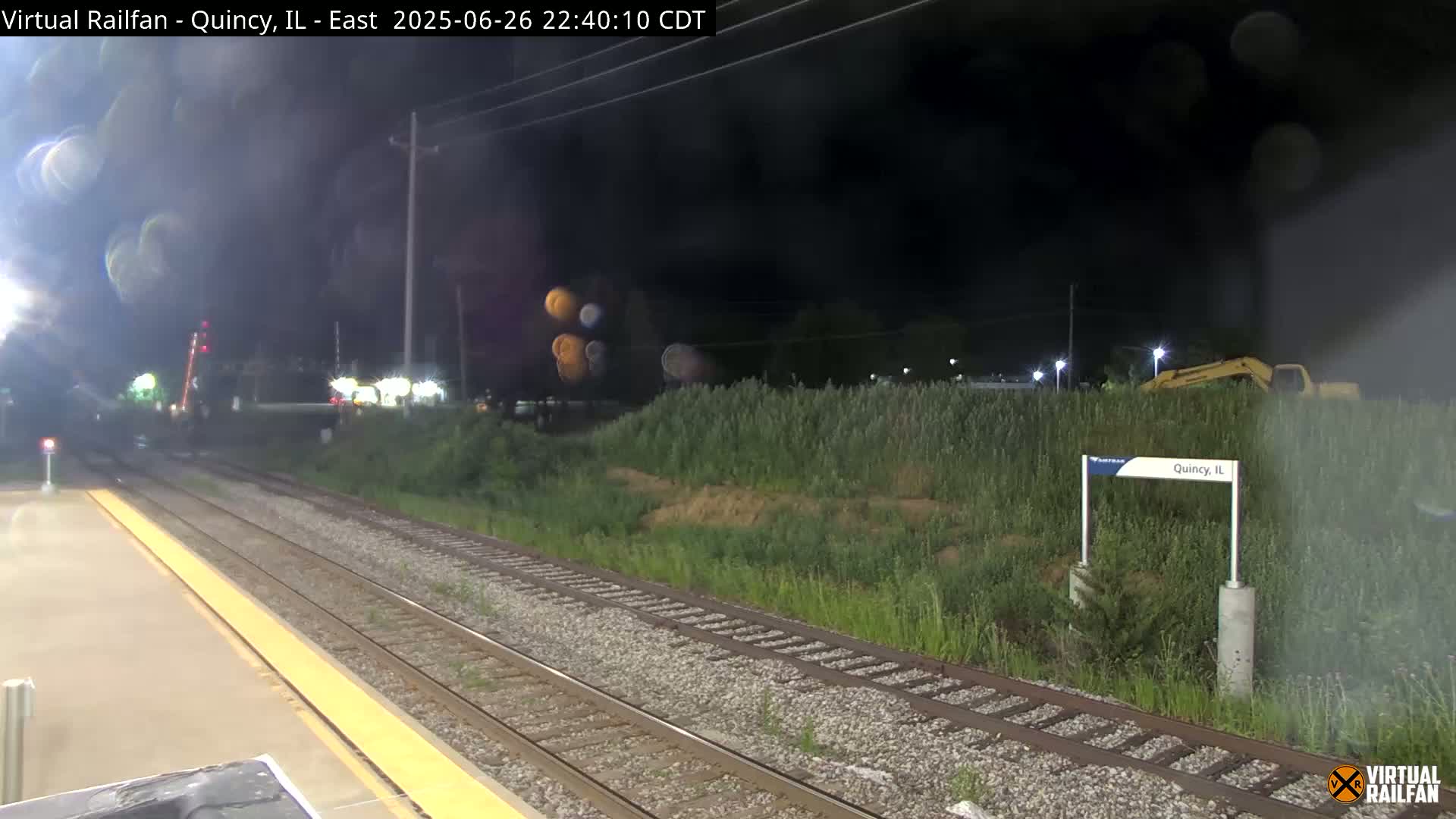 Quincy Amtrak Station & Railroad Crossing Live Cam - Quincy, Adams, Illinois, USA