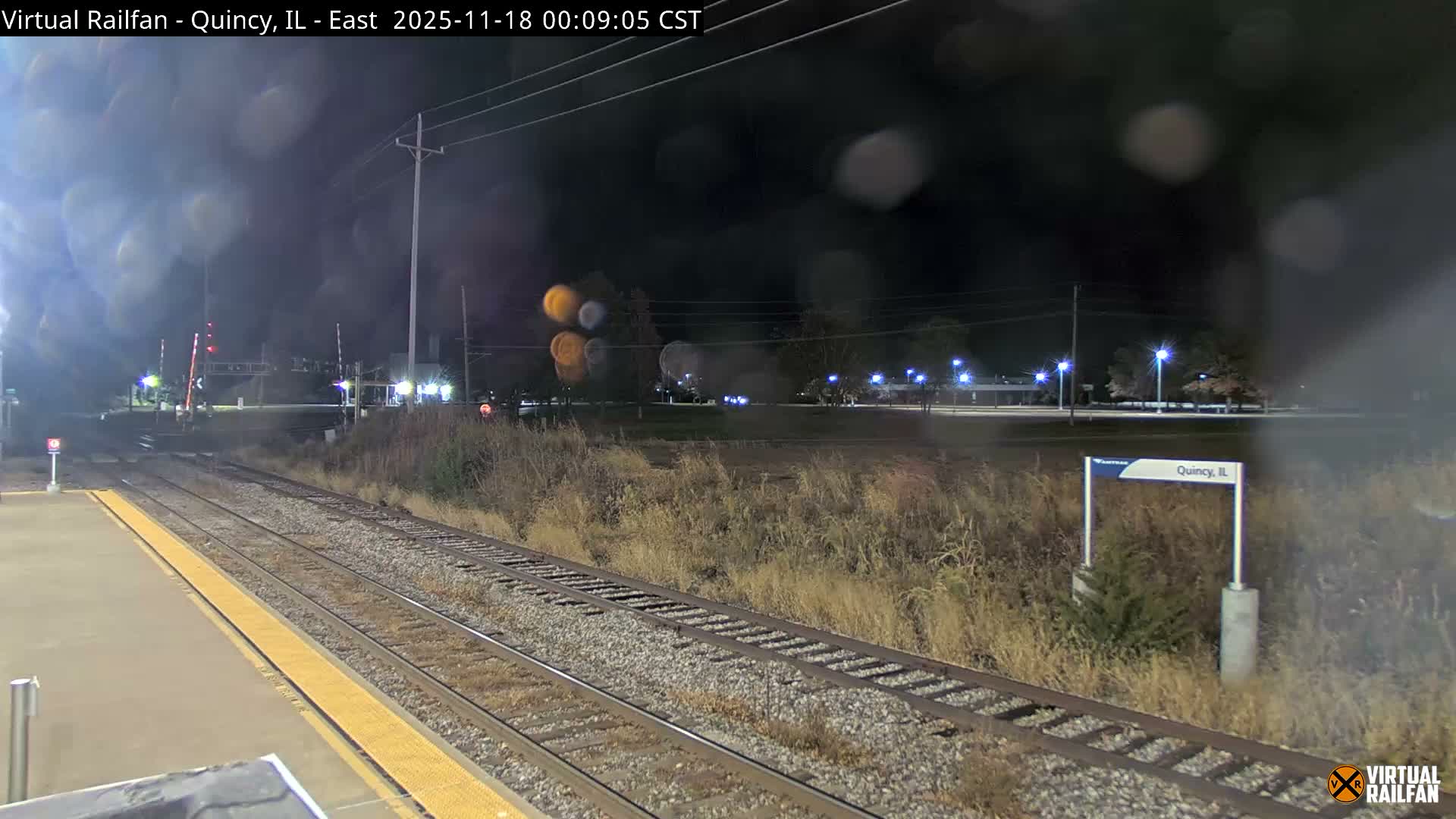 Quincy Amtrak Station & Railroad Crossing Live Cam - Quincy, Adams, Illinois, USA