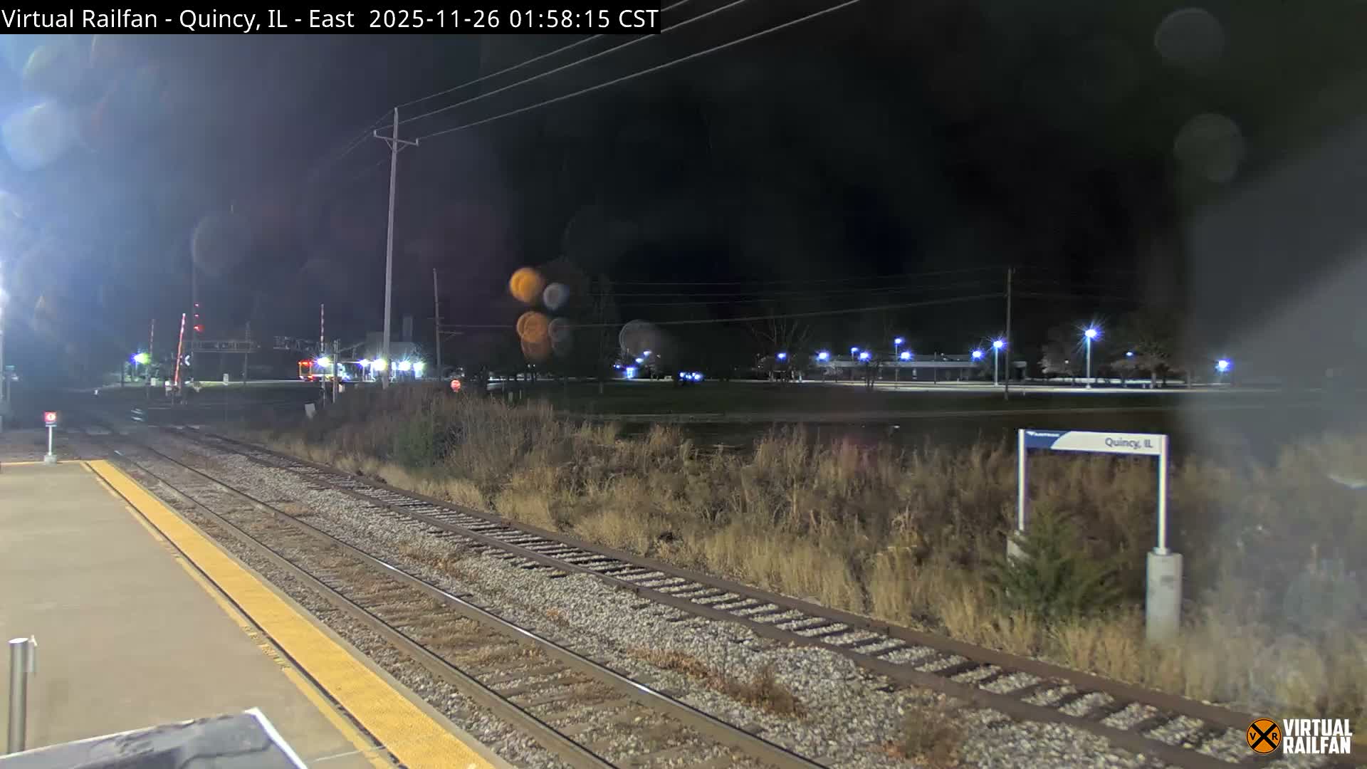 Quincy Amtrak Station & Railroad Crossing Live Cam - Quincy, Adams, Illinois, USA