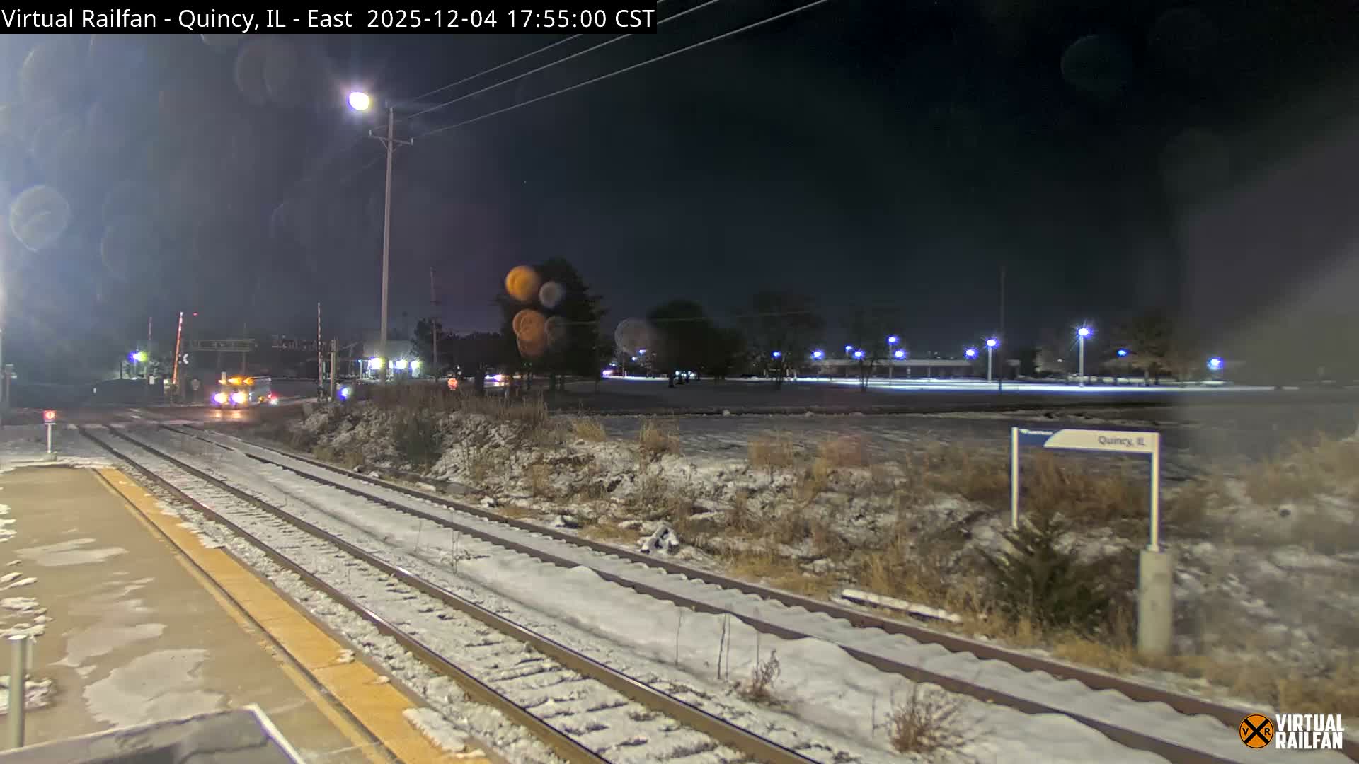 Quincy Amtrak Station & Railroad Crossing Live Cam - Quincy, Adams, Illinois, USA