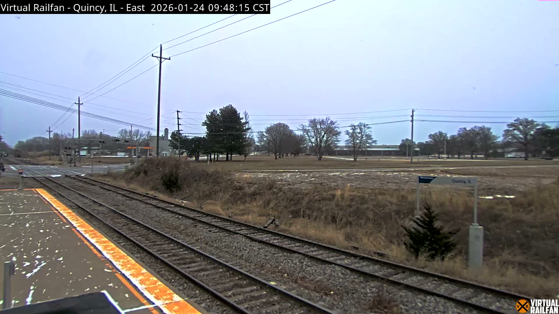 Quincy Amtrak Station & Railroad Crossing Live Cam - Quincy, Adams, Illinois, USA