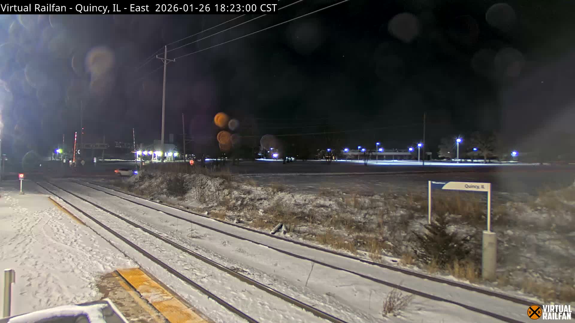 Quincy Amtrak Station & Railroad Crossing Live Cam - Quincy, Adams, Illinois, USA