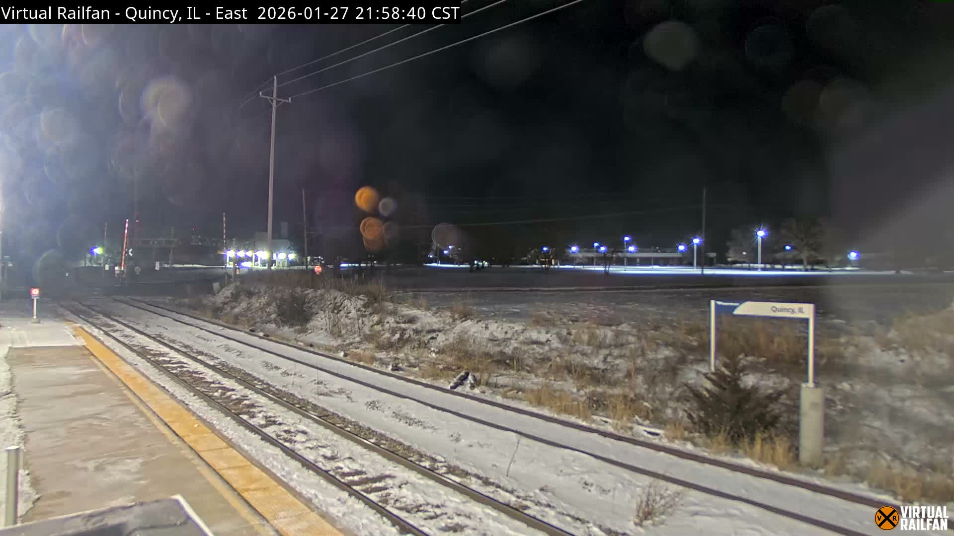 Quincy Amtrak Station & Railroad Crossing Live Cam - Quincy, Adams, Illinois, USA