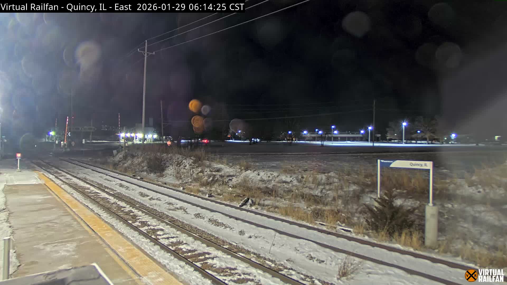 Quincy Amtrak Station & Railroad Crossing Live Cam - Quincy, Adams, Illinois, USA