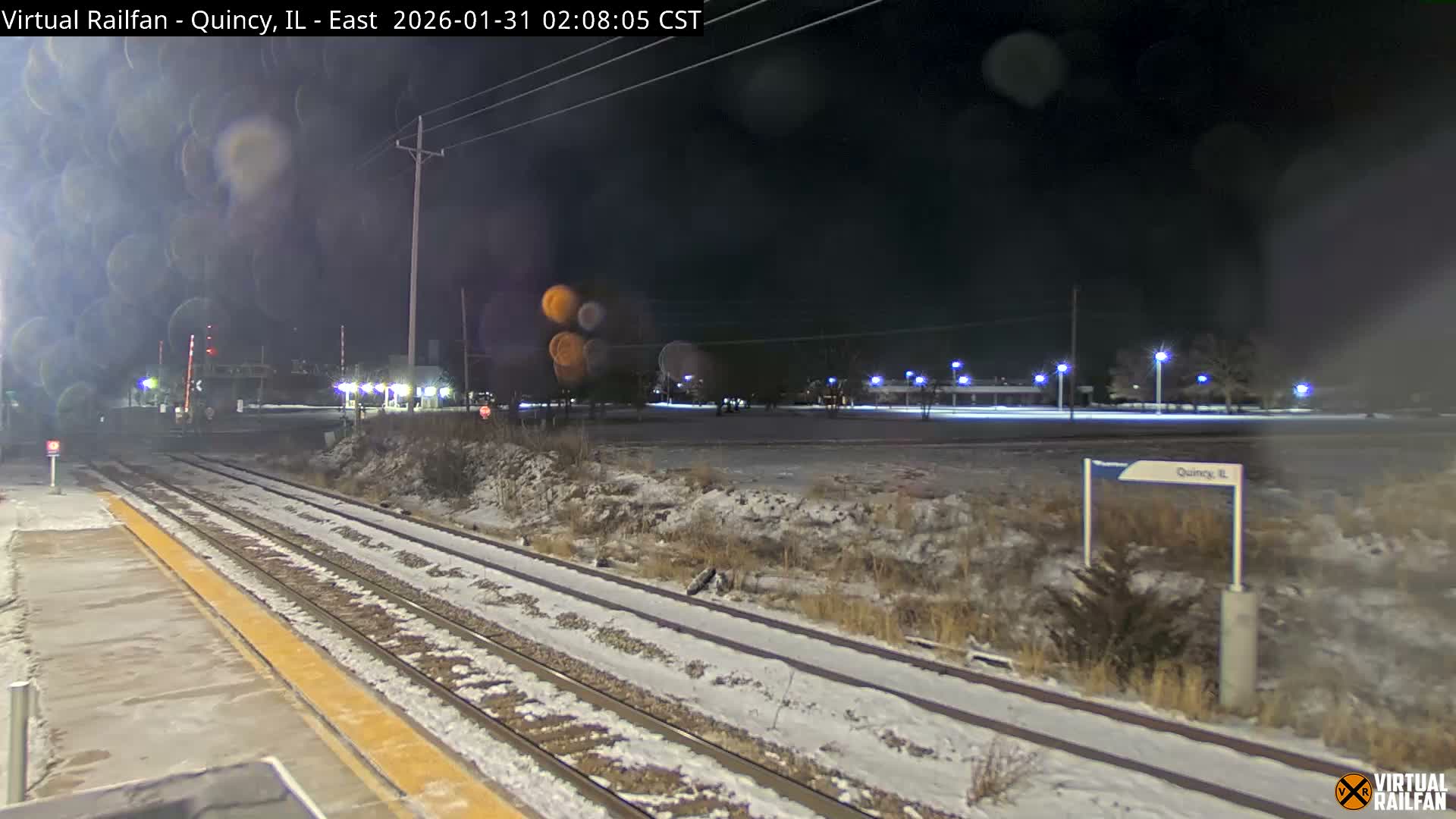 Quincy Amtrak Station & Railroad Crossing Live Cam - Quincy, Adams, Illinois, USA