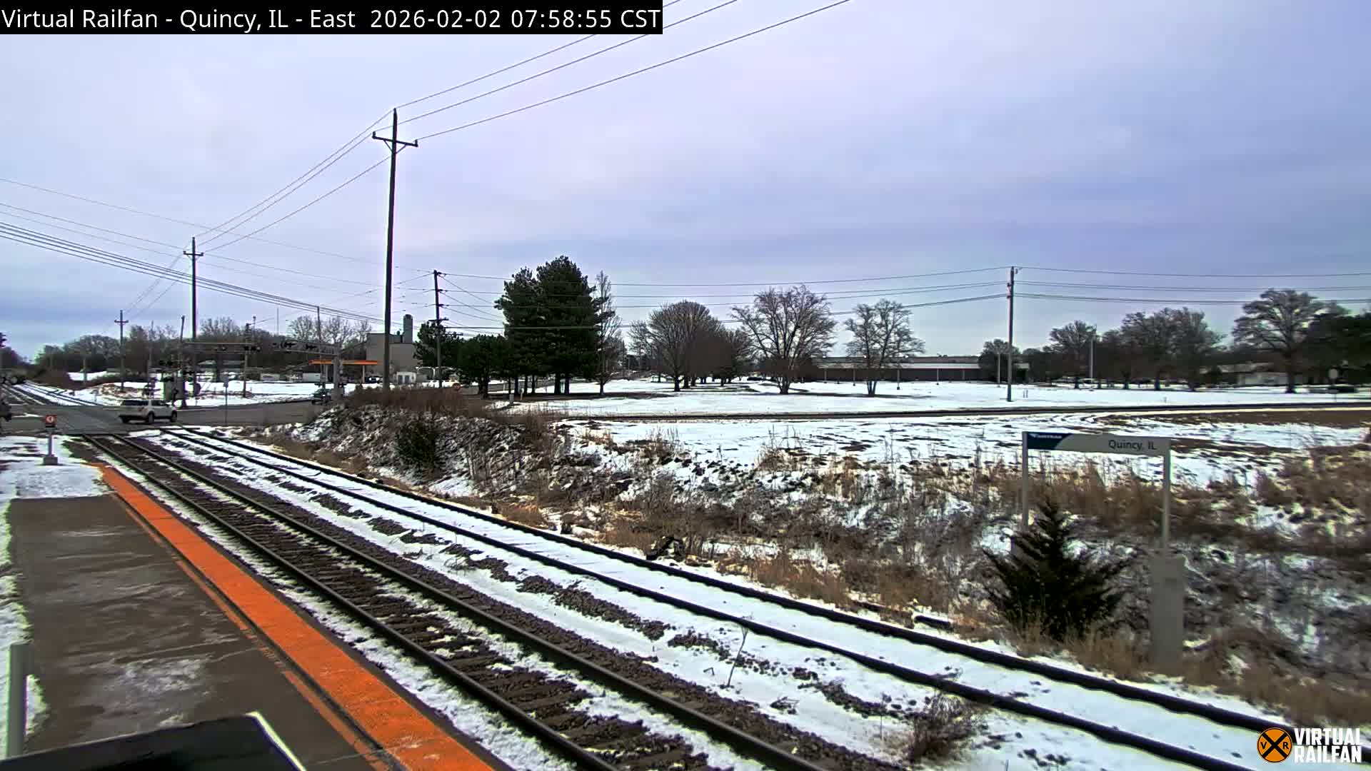 Quincy Amtrak Station & Railroad Crossing Live Cam - Quincy, Adams, Illinois, USA