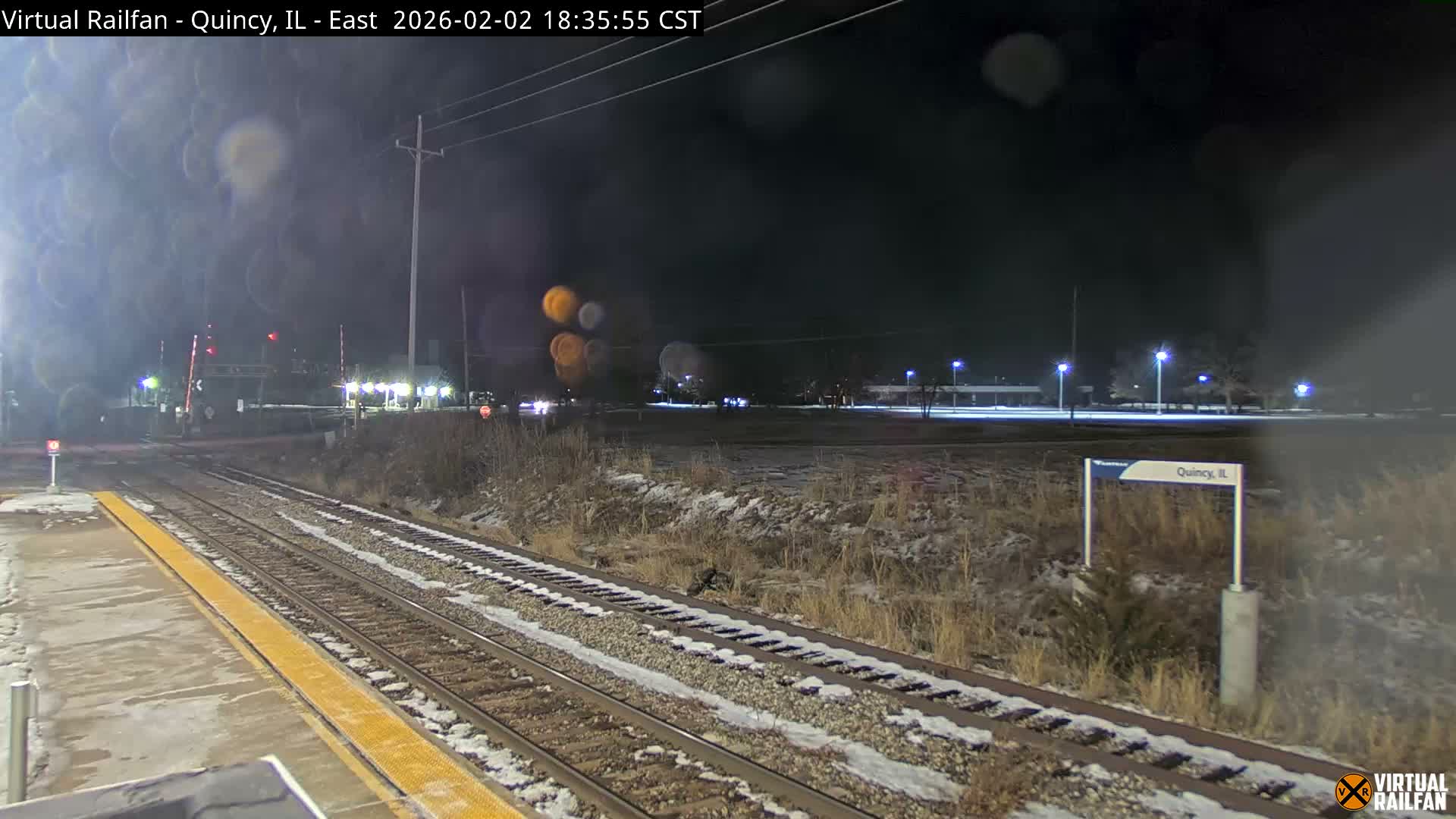 Quincy Amtrak Station & Railroad Crossing Live Cam - Quincy, Adams, Illinois, USA