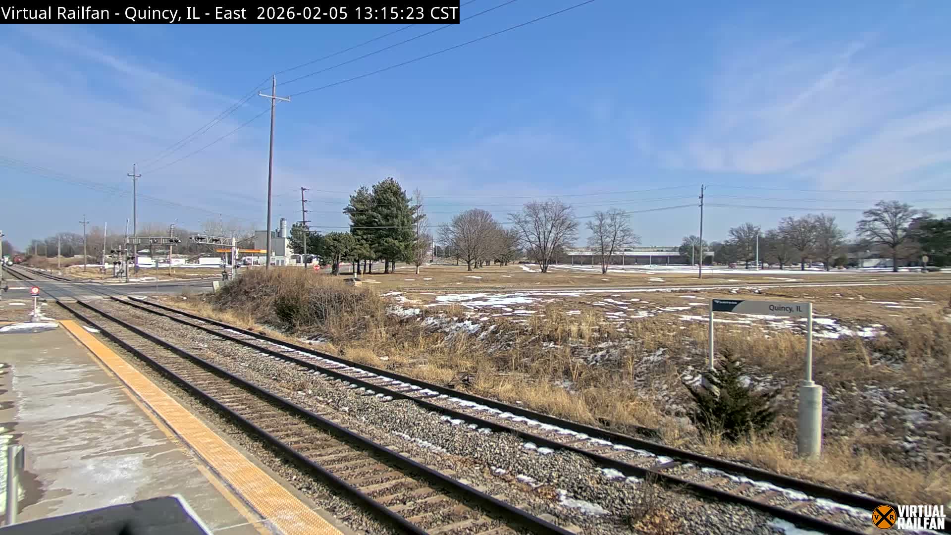 Quincy Amtrak Station & Railroad Crossing Live Cam - Quincy, Adams, Illinois, USA