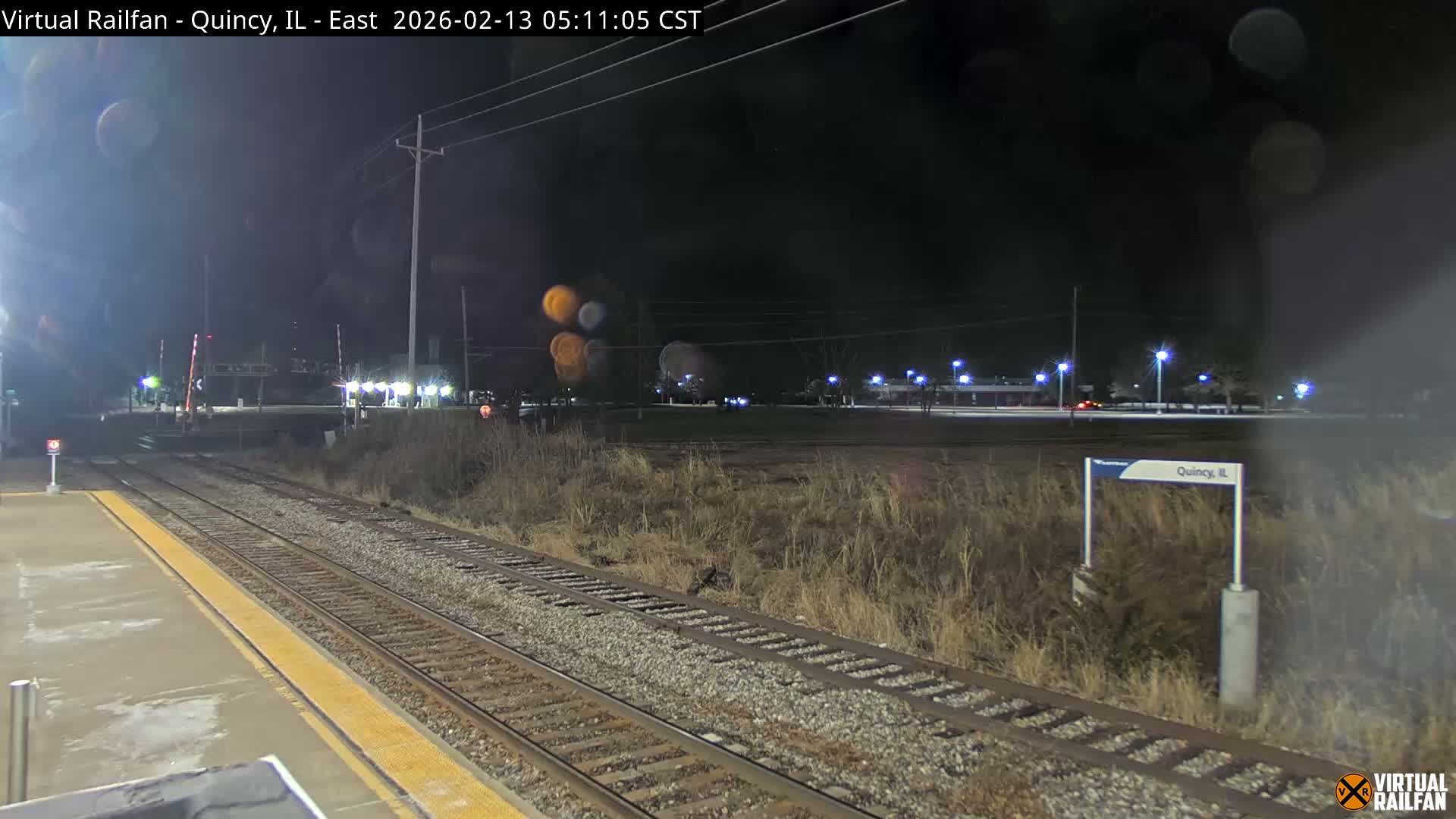 Quincy Amtrak Station & Railroad Crossing Live Cam - Quincy, Adams, Illinois, USA