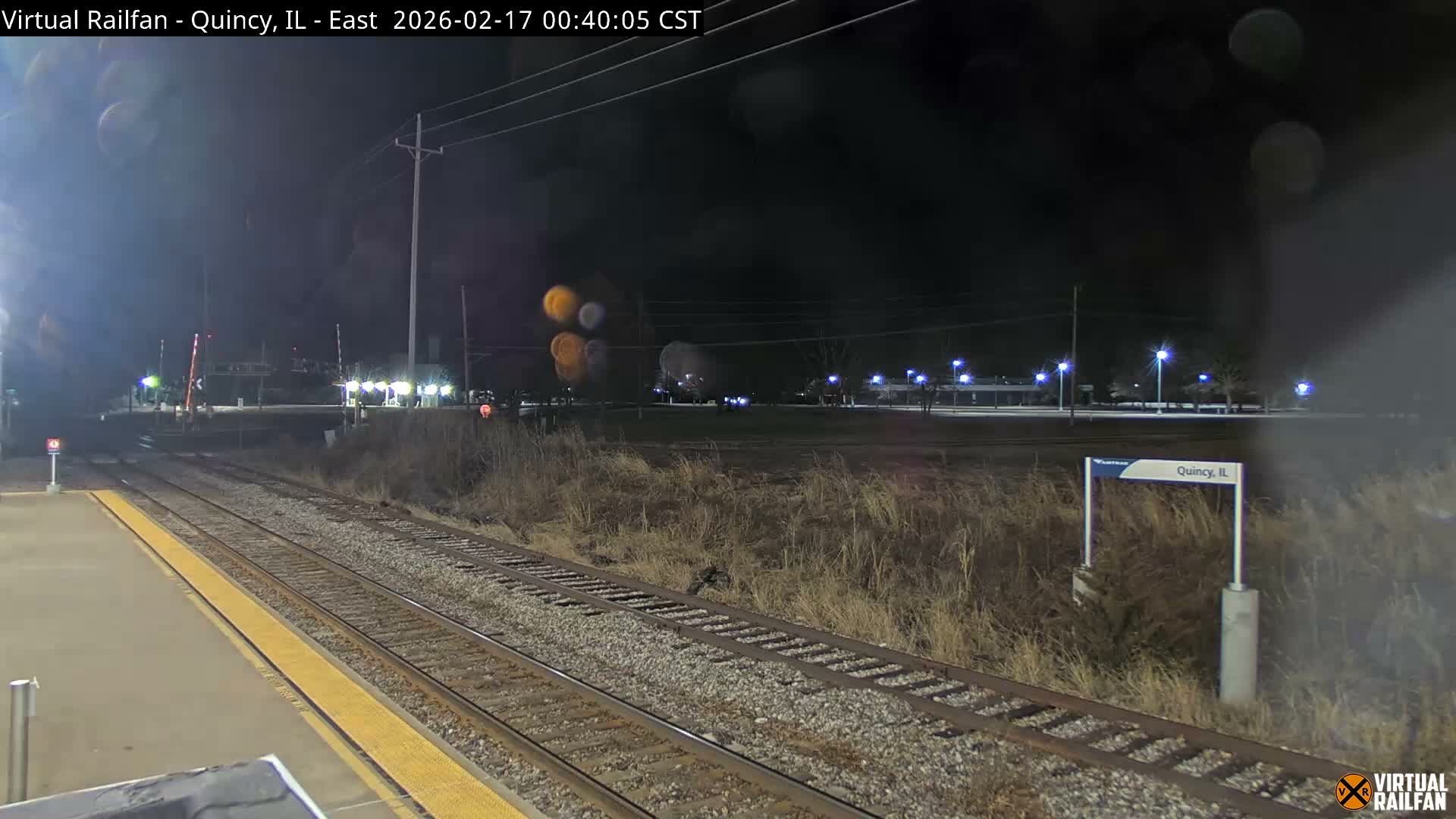 Quincy Amtrak Station & Railroad Crossing Live Cam - Quincy, Adams, Illinois, USA