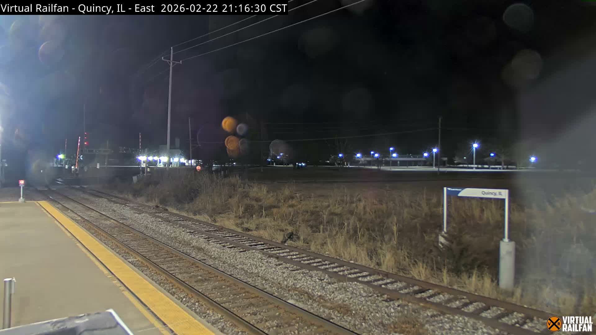 Quincy Amtrak Station & Railroad Crossing Live Cam - Quincy, Adams, Illinois, USA