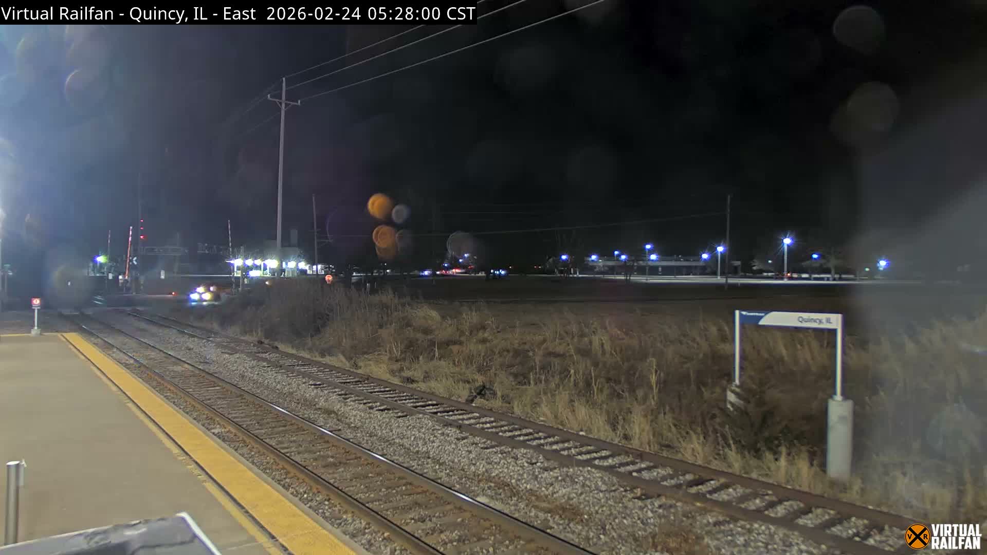 Quincy Amtrak Station & Railroad Crossing Live Cam - Quincy, Adams, Illinois, USA