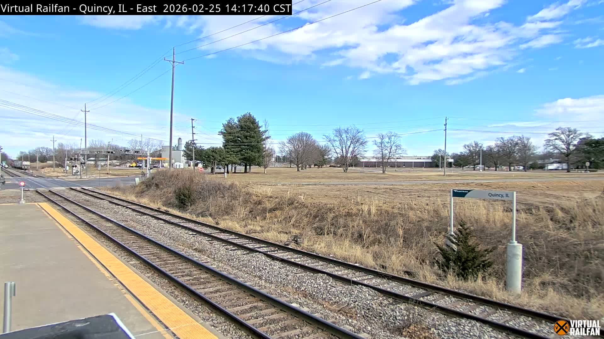 Quincy Amtrak Station & Railroad Crossing Live Cam - Quincy, Adams, Illinois, USA
