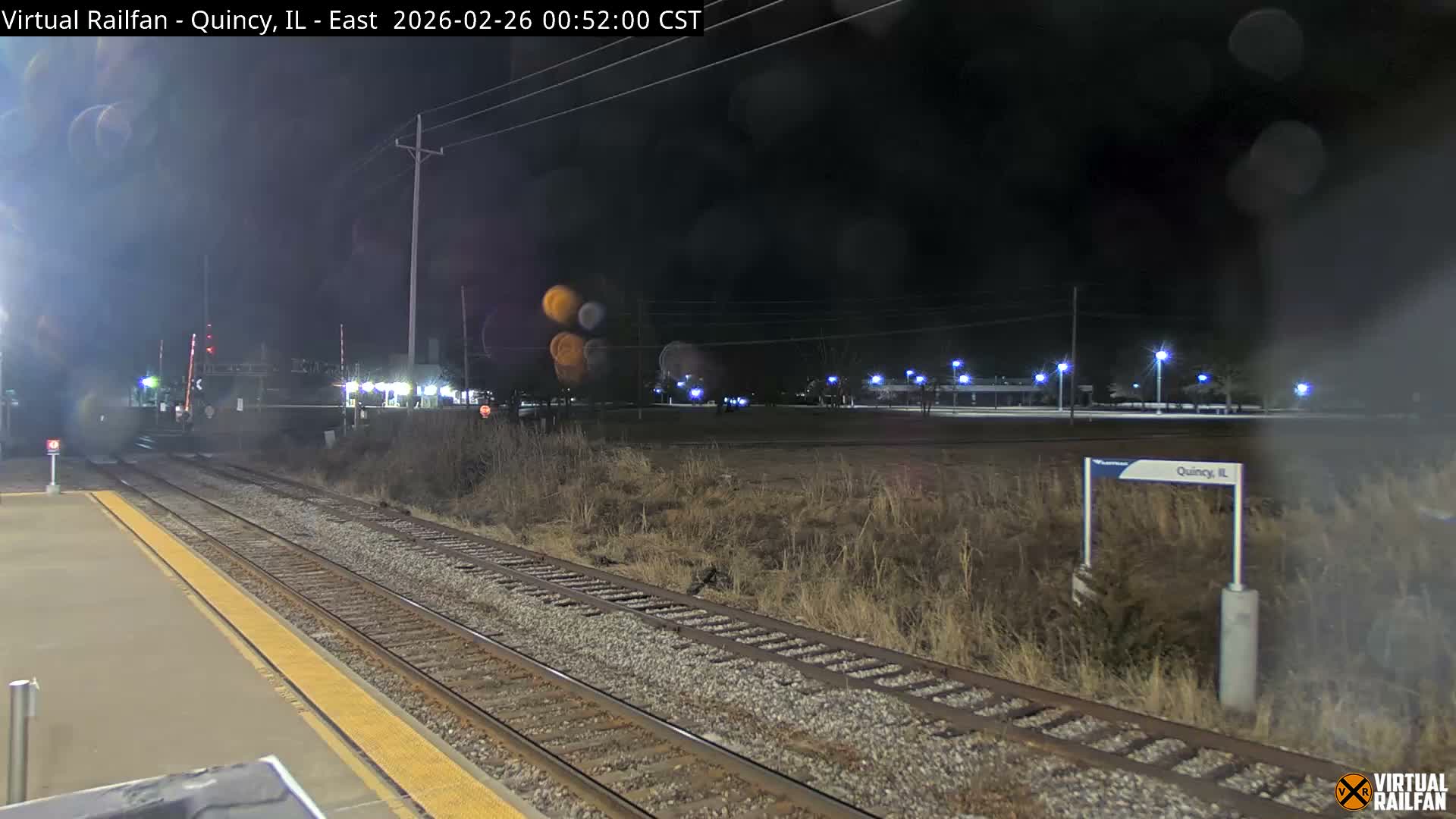 Quincy Amtrak Station & Railroad Crossing Live Cam - Quincy, Adams, Illinois, USA