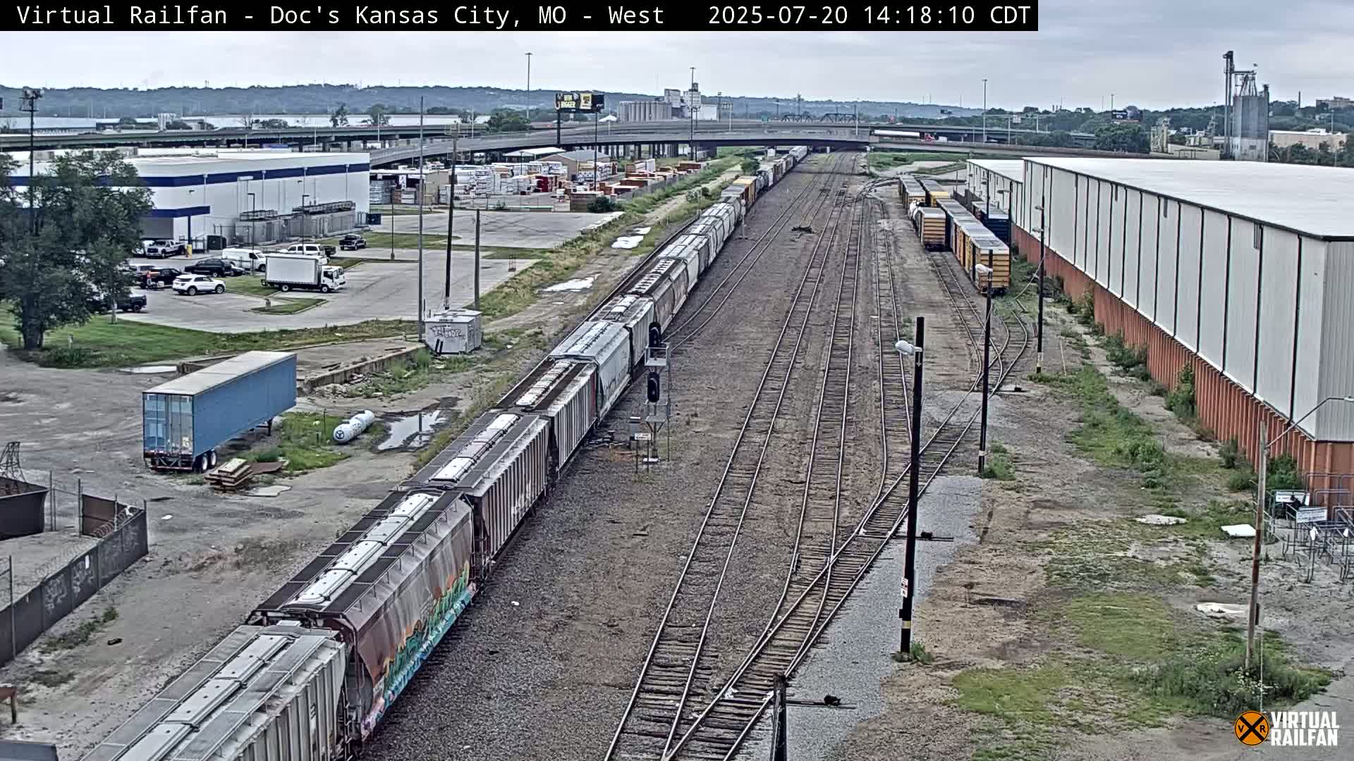 Kansas City Skyline & Train Depot Live Cam - Kansas City, Jackson, Missouri, USA 