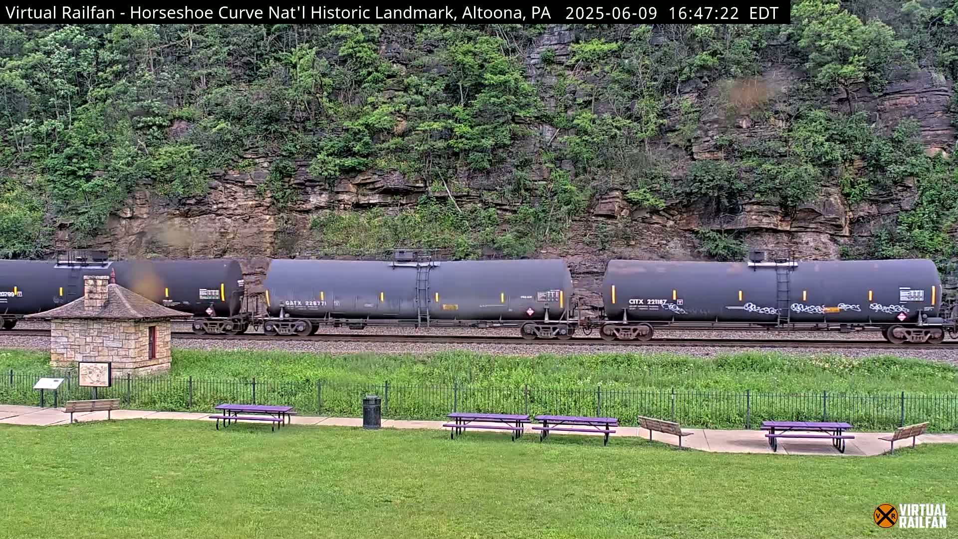 Altoona, The  Horseshoe Curve National Historic Landmark Railroad Live Cam - Altoona, Blair County, Pennsylvania, USA
