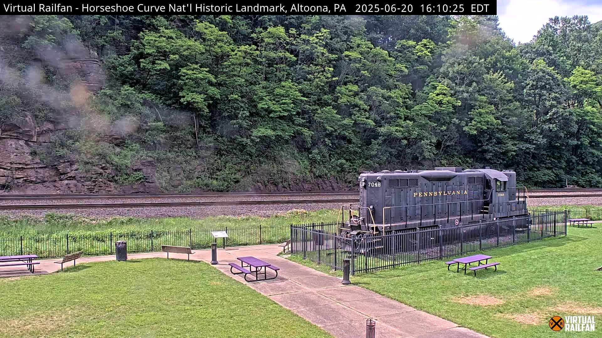 Altoona, The  Horseshoe Curve National Historic Landmark Railroad Live Cam - Altoona, Blair County, Pennsylvania, USA