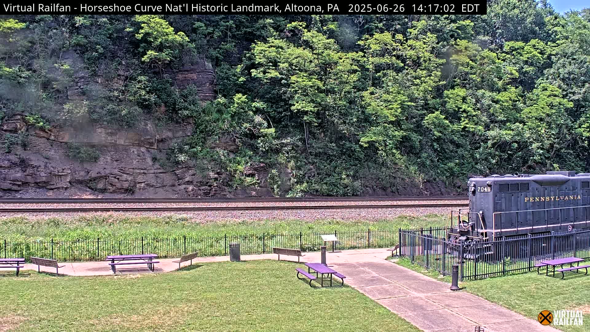 Altoona, The  Horseshoe Curve National Historic Landmark Railroad Live Cam - Altoona, Blair County, Pennsylvania, USA